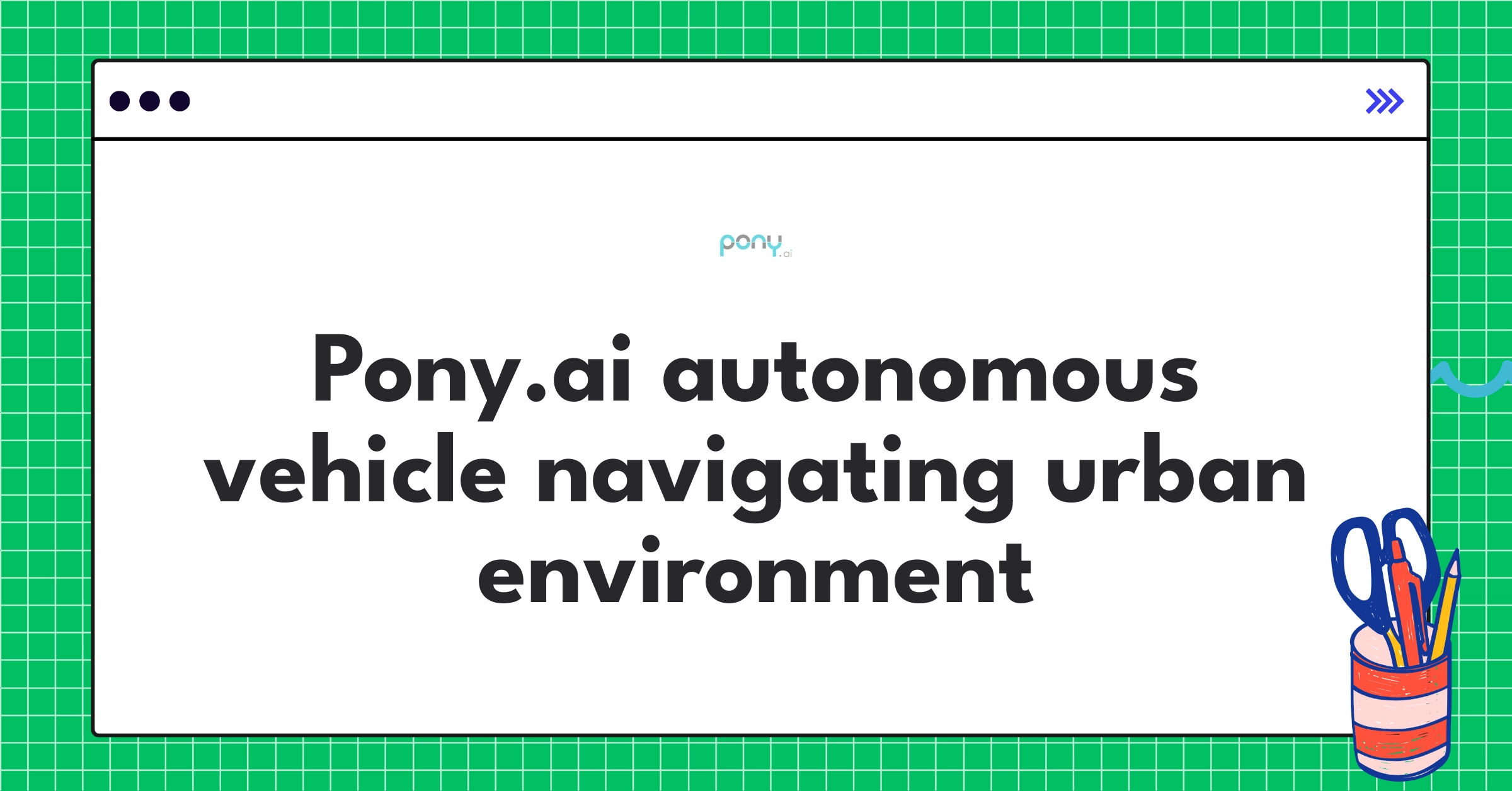Pony.ai self-driving car showcasing advanced perception technology in complex city traffic