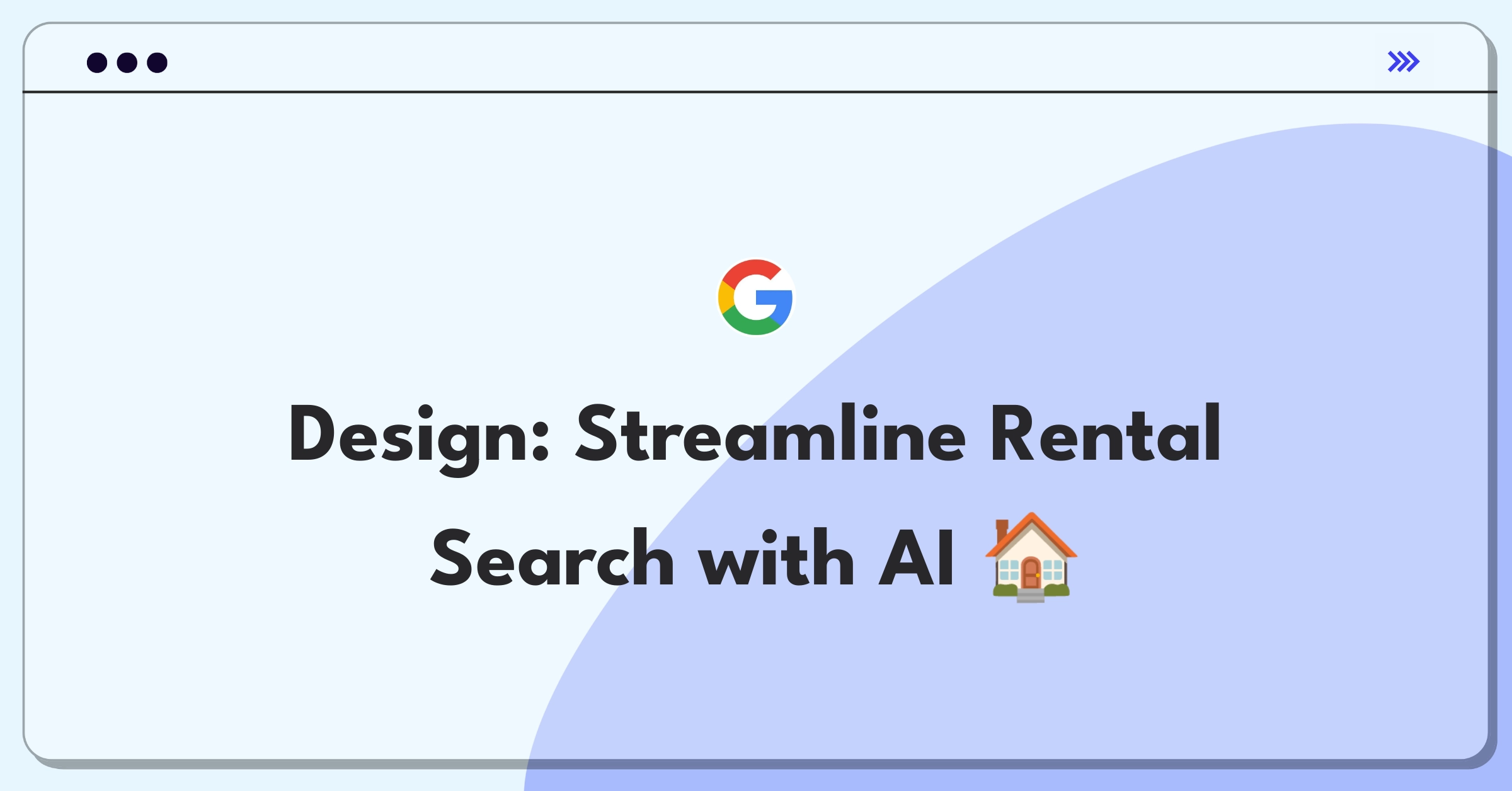 Product Management Design Question: Sketch of a website interface for monthly rental units with AI-powered features