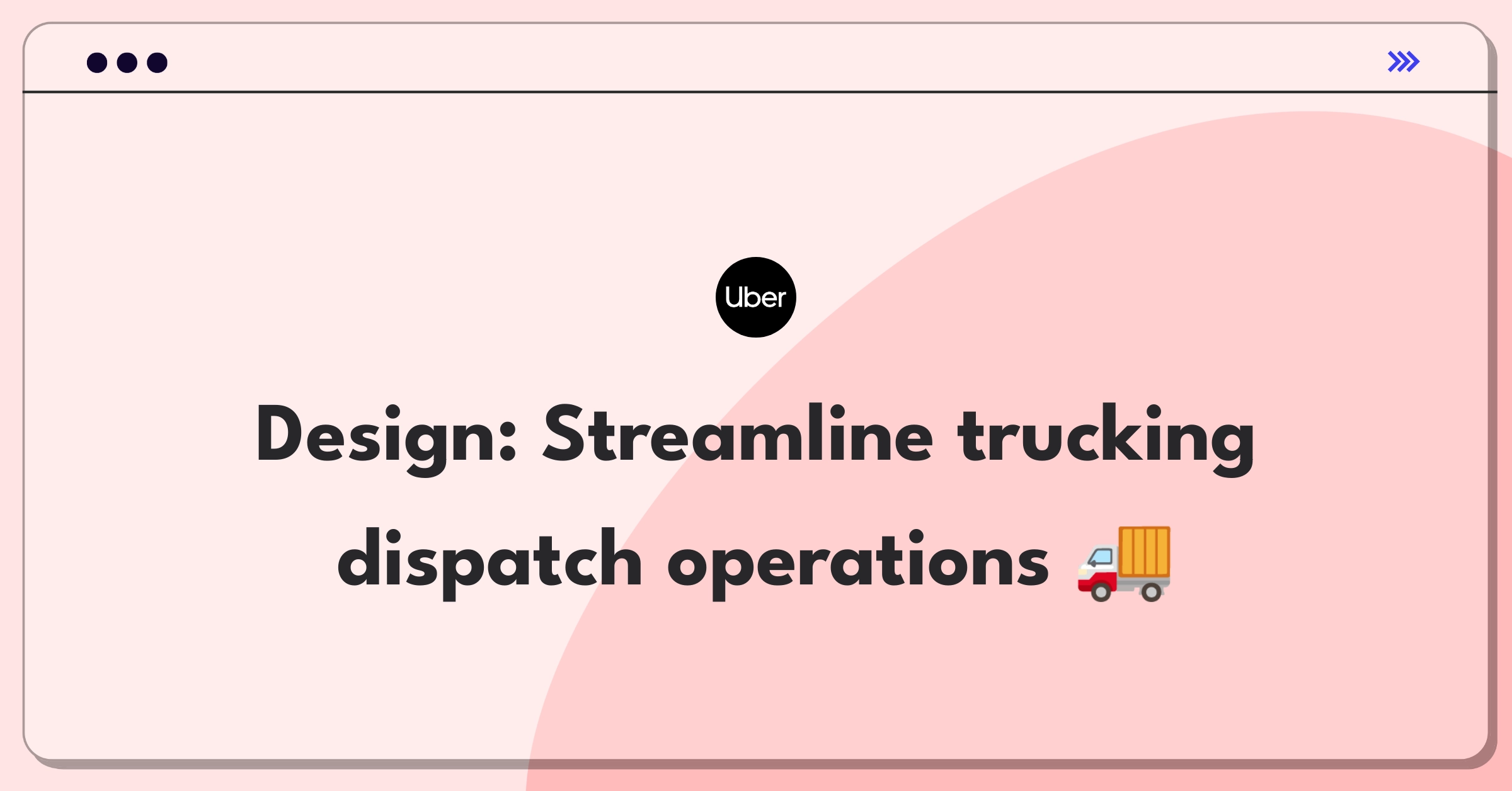 Product Management Design Question: Sketch of a mobile app interface for truck dispatchers