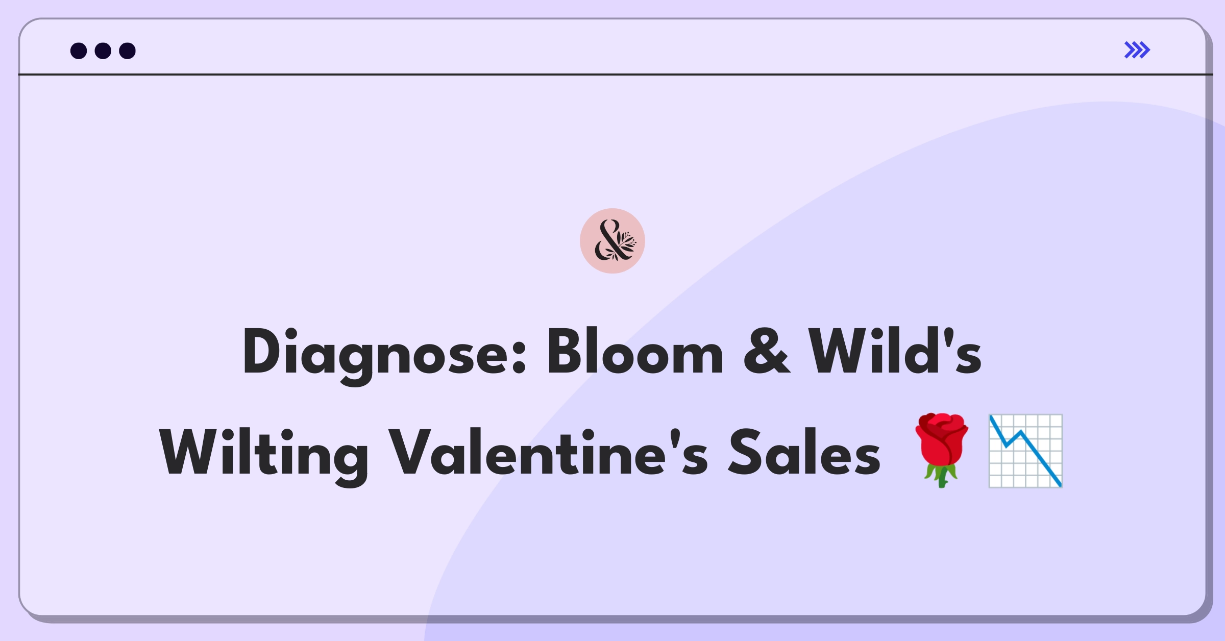 Product Management Root Cause Analysis Question: Investigating declining average order value for Valentine's Day bouquets