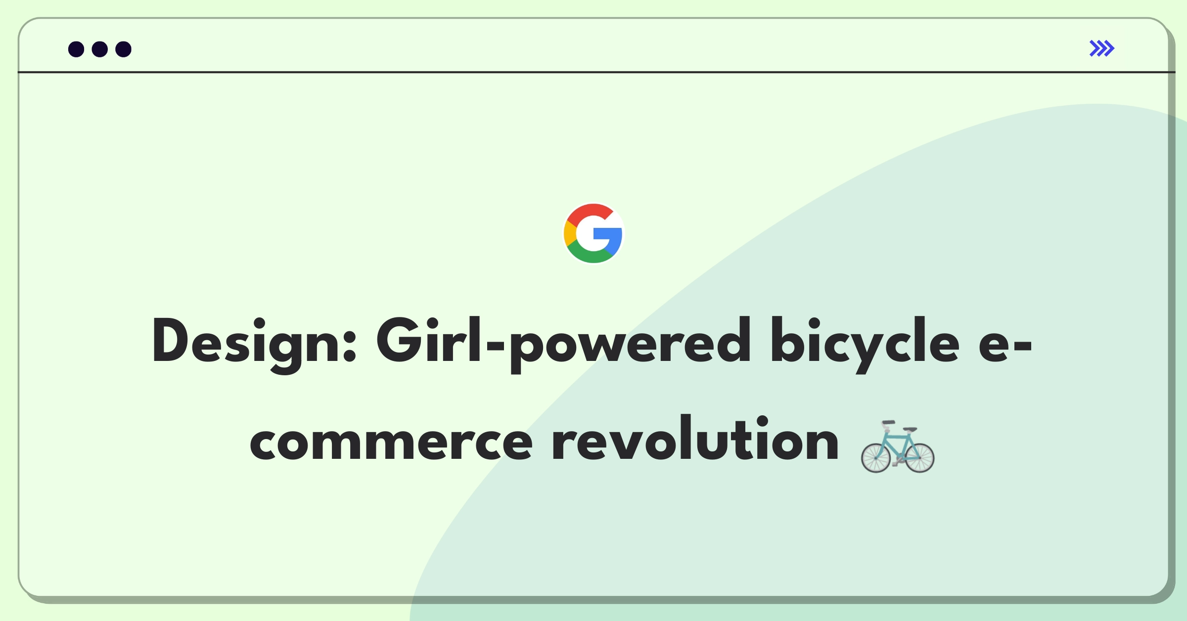 Product Management Design Question: Online bicycle store tailored for young girls