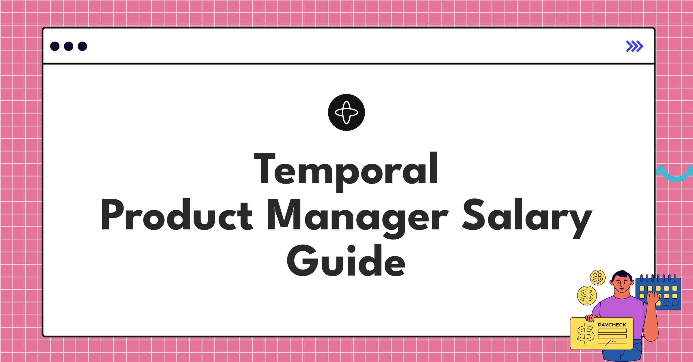 Infographic showing Temporal's Product Manager salary ranges and benefits for different levels in 2025