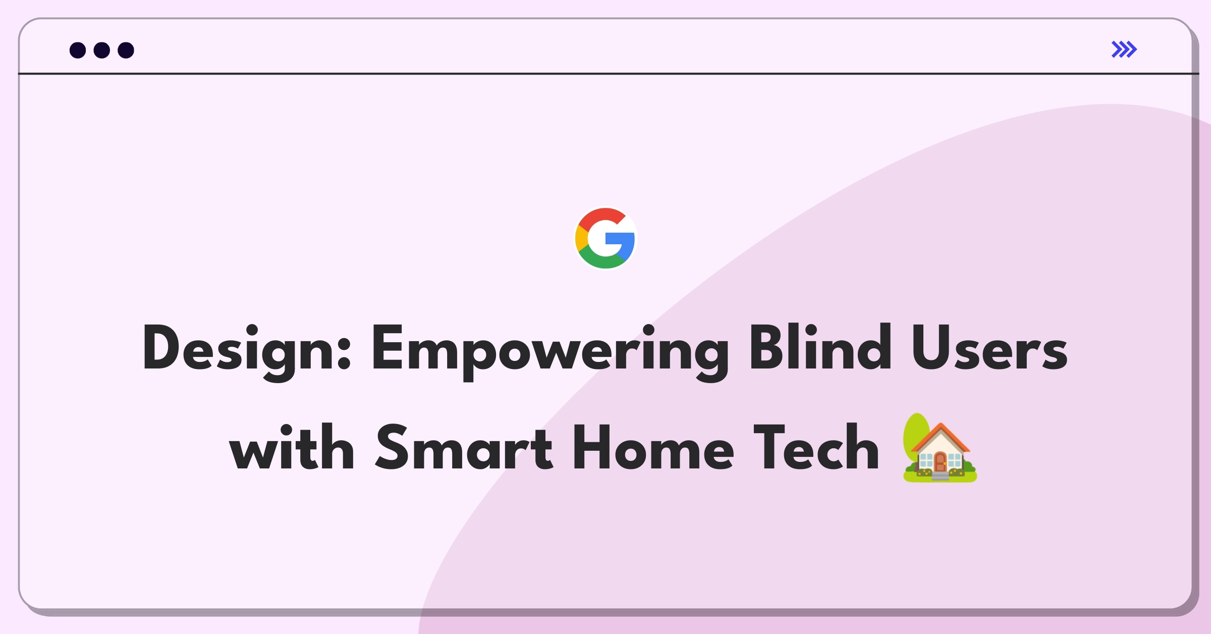 Product Management Design Question: Sketch of a smart home system with audio cues for blind users