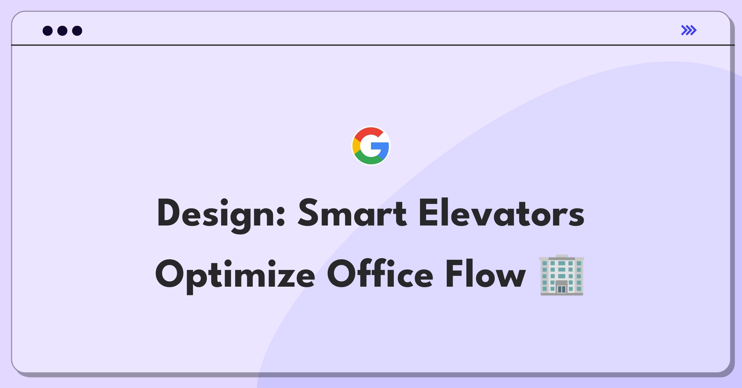 Product Management Design Question: Elevator system for commercial office buildings focusing on efficiency and user experience