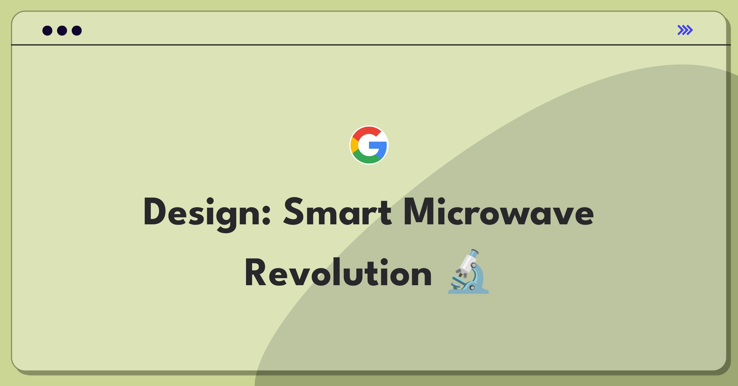 Product Management Design Question: Innovative microwave redesign concept with AI and smart home integration