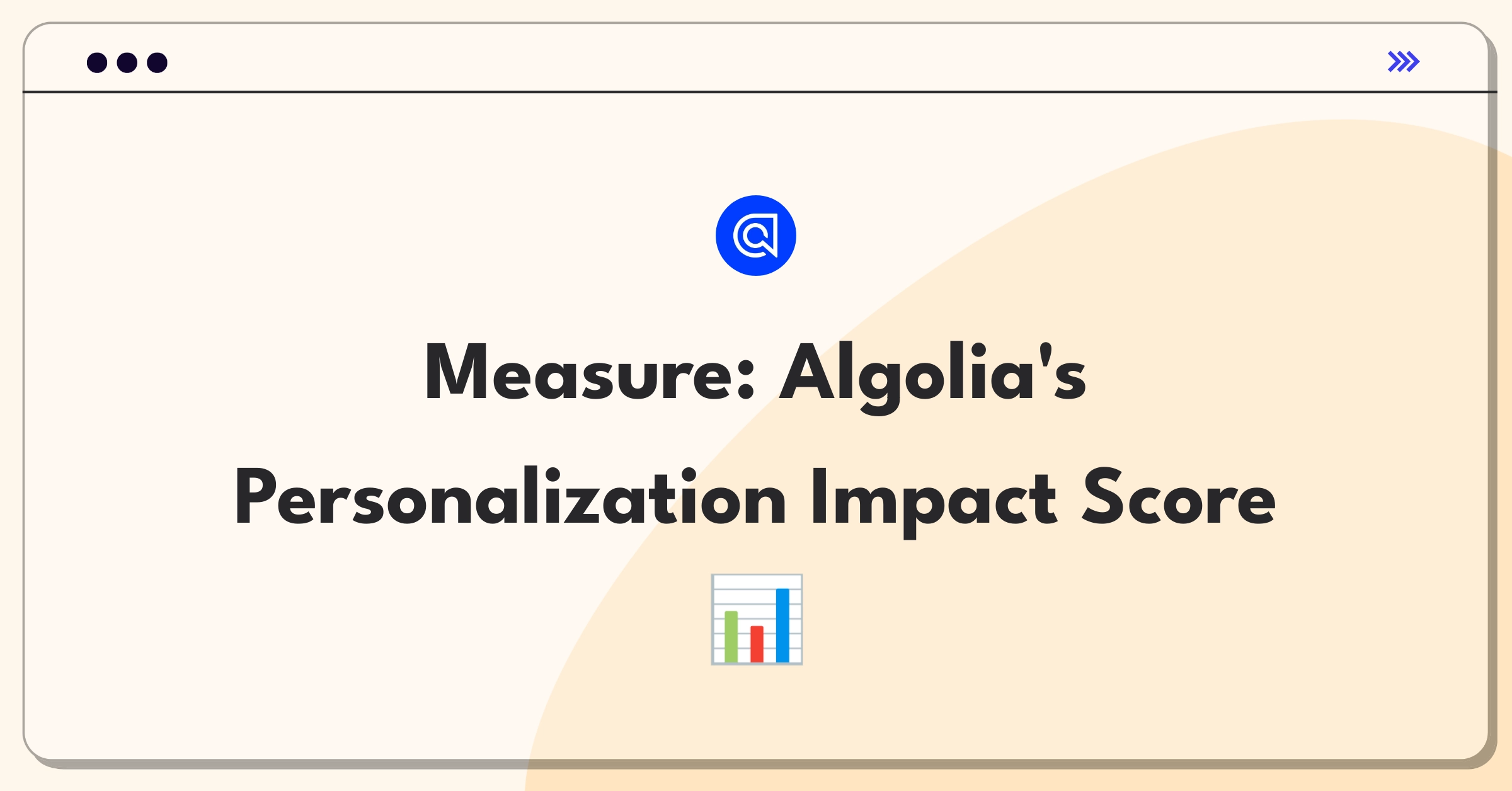 Product Management Analytics Question: Evaluating success metrics for Algolia's personalization feature in search results