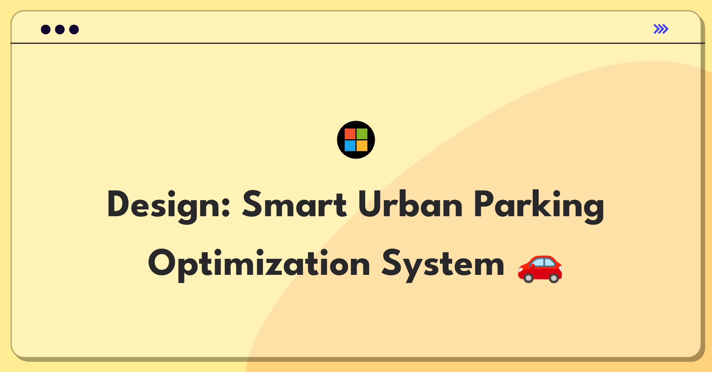 Product Management Design Question: Urban parking lot layout with smart technology integration