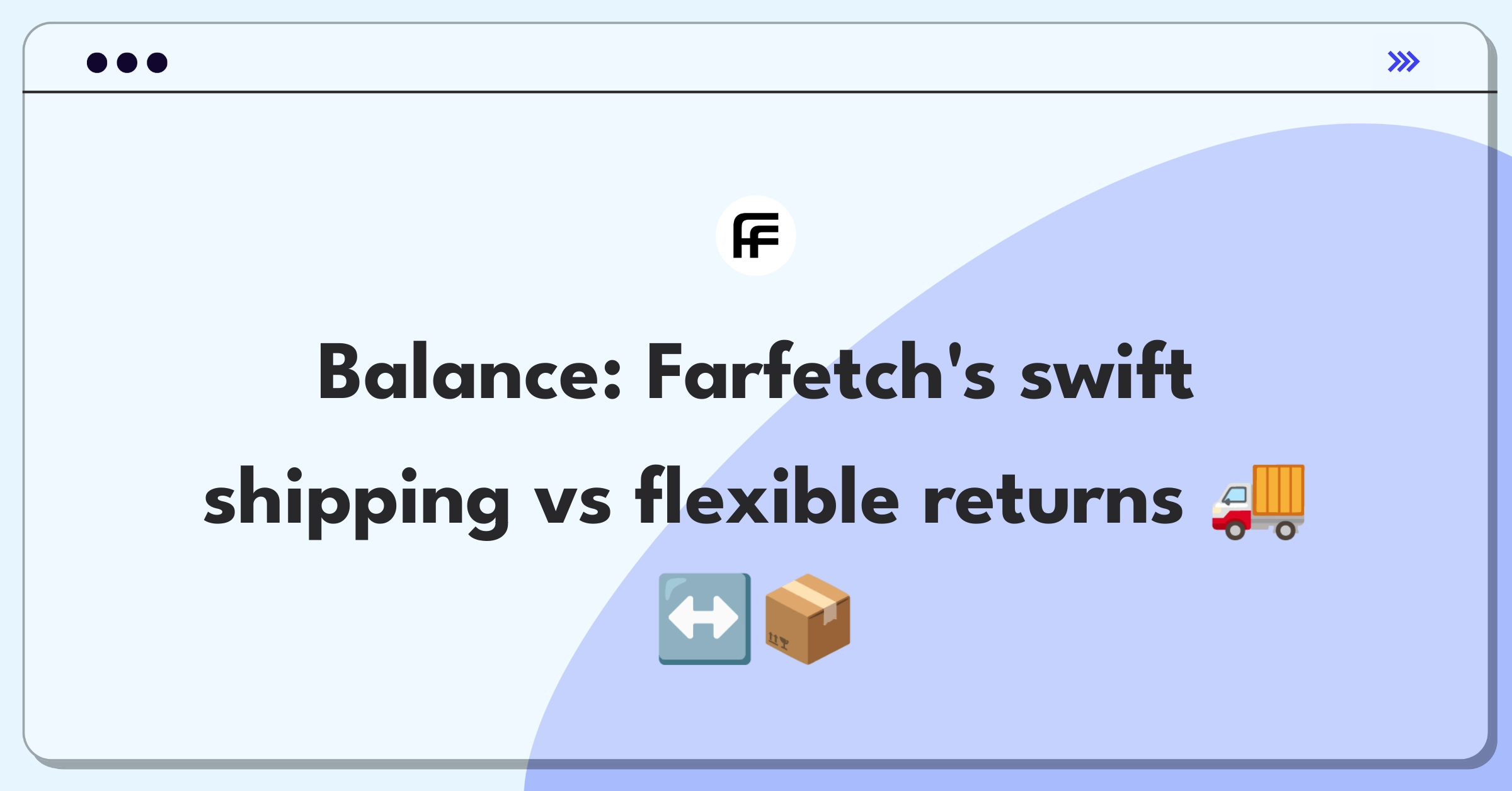 Product Management Trade-off Question: Farfetch shipping speed versus return policy flexibility analysis