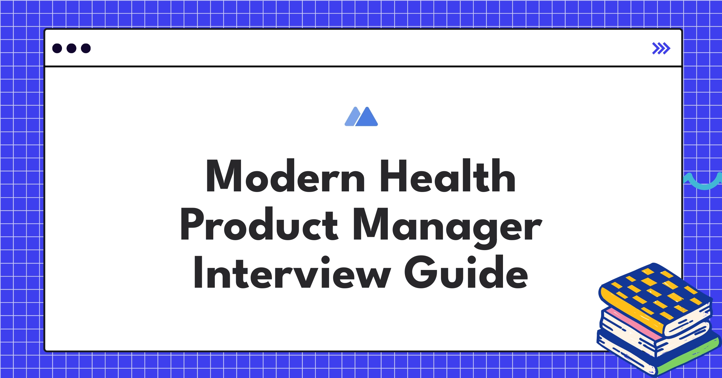 Modern Health logo with product management icons representing interview stages and mental health focus