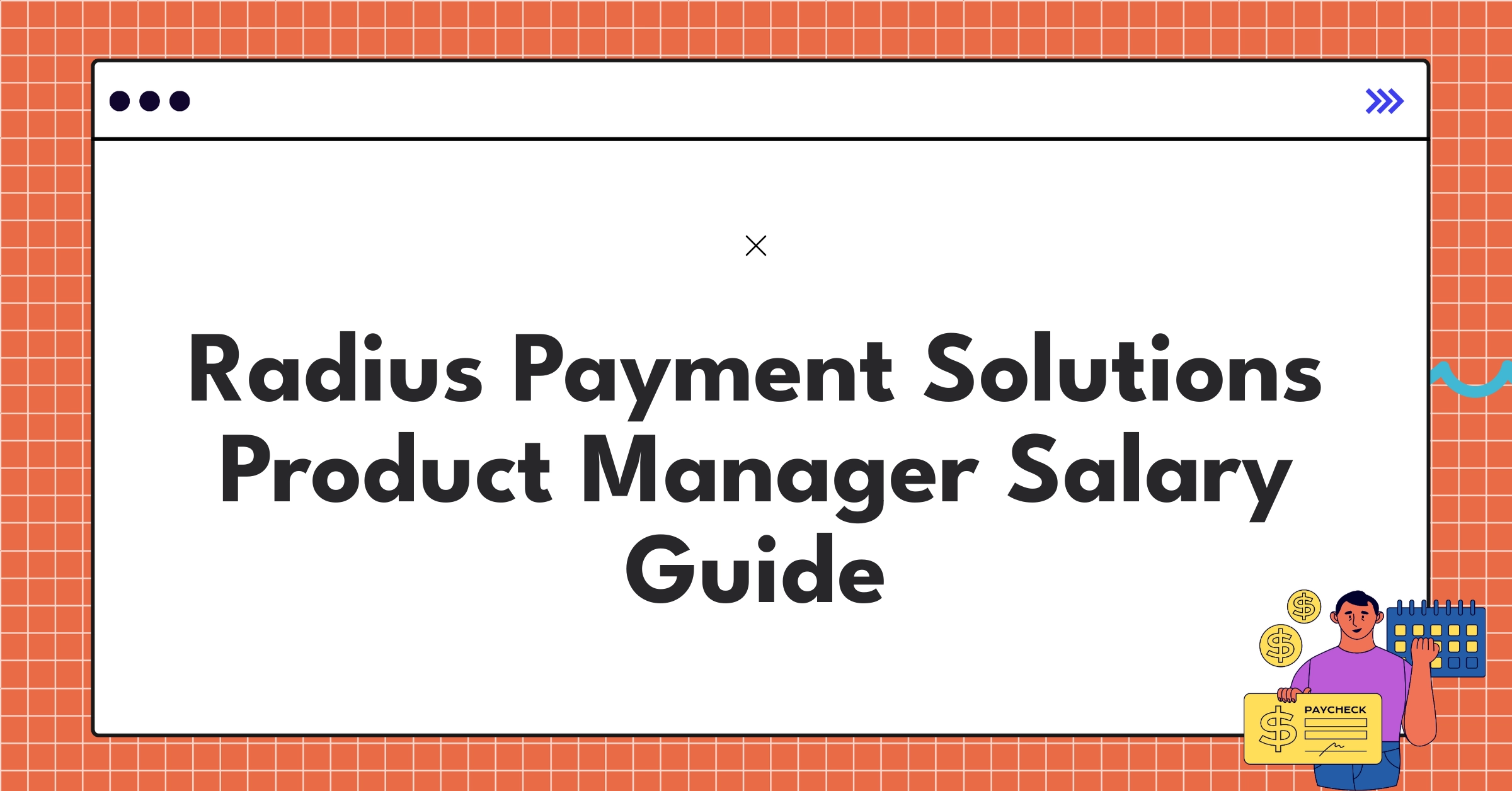 Infographic showing Radius Payment Solutions Product Manager salary ranges and benefits for 2025