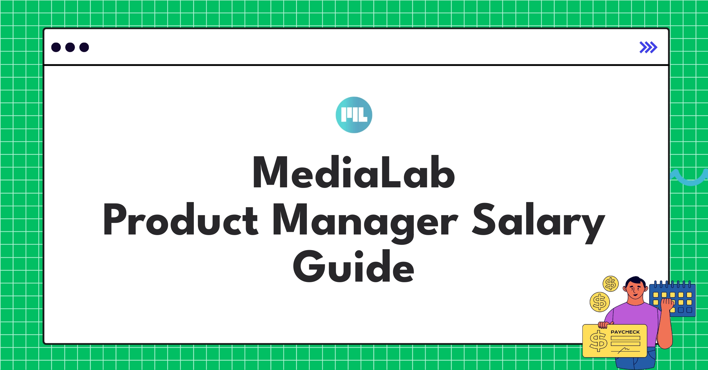 Infographic showing MediaLab Product Manager salary ranges and benefits for different levels in 2025