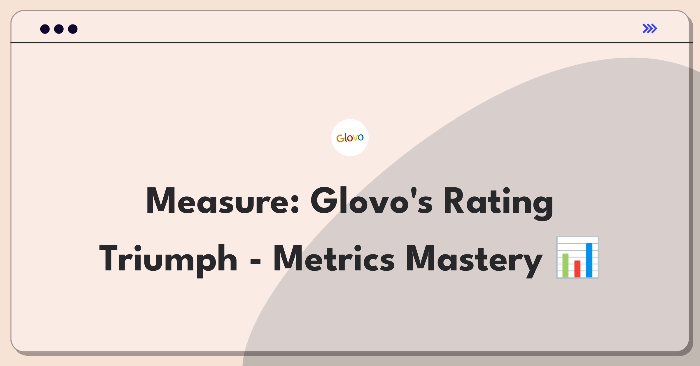 Product Management Metrics Question: Glovo user rating system success definition with key performance indicators