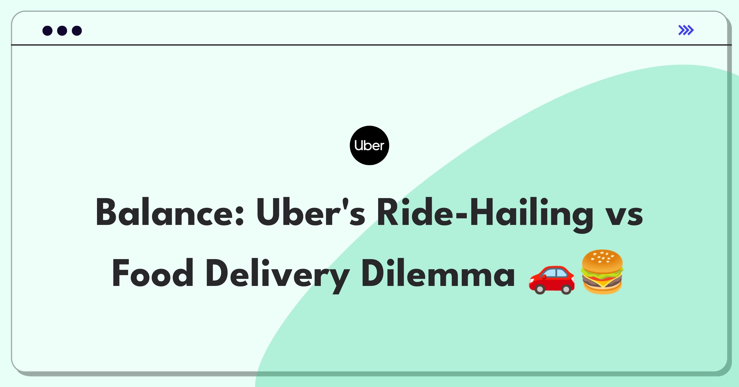 Product Management Trade-off Question: Uber strategizing between ride-hailing frequency and food delivery expansion