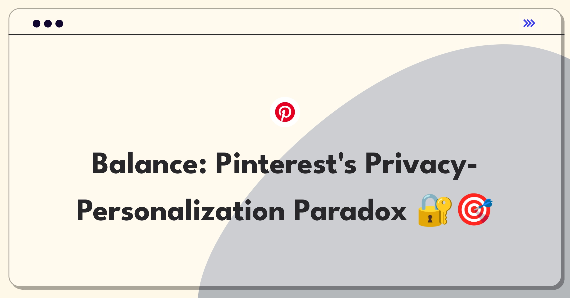 Product Management Trade-off Question: Pinterest user privacy versus personalized content recommendations balance