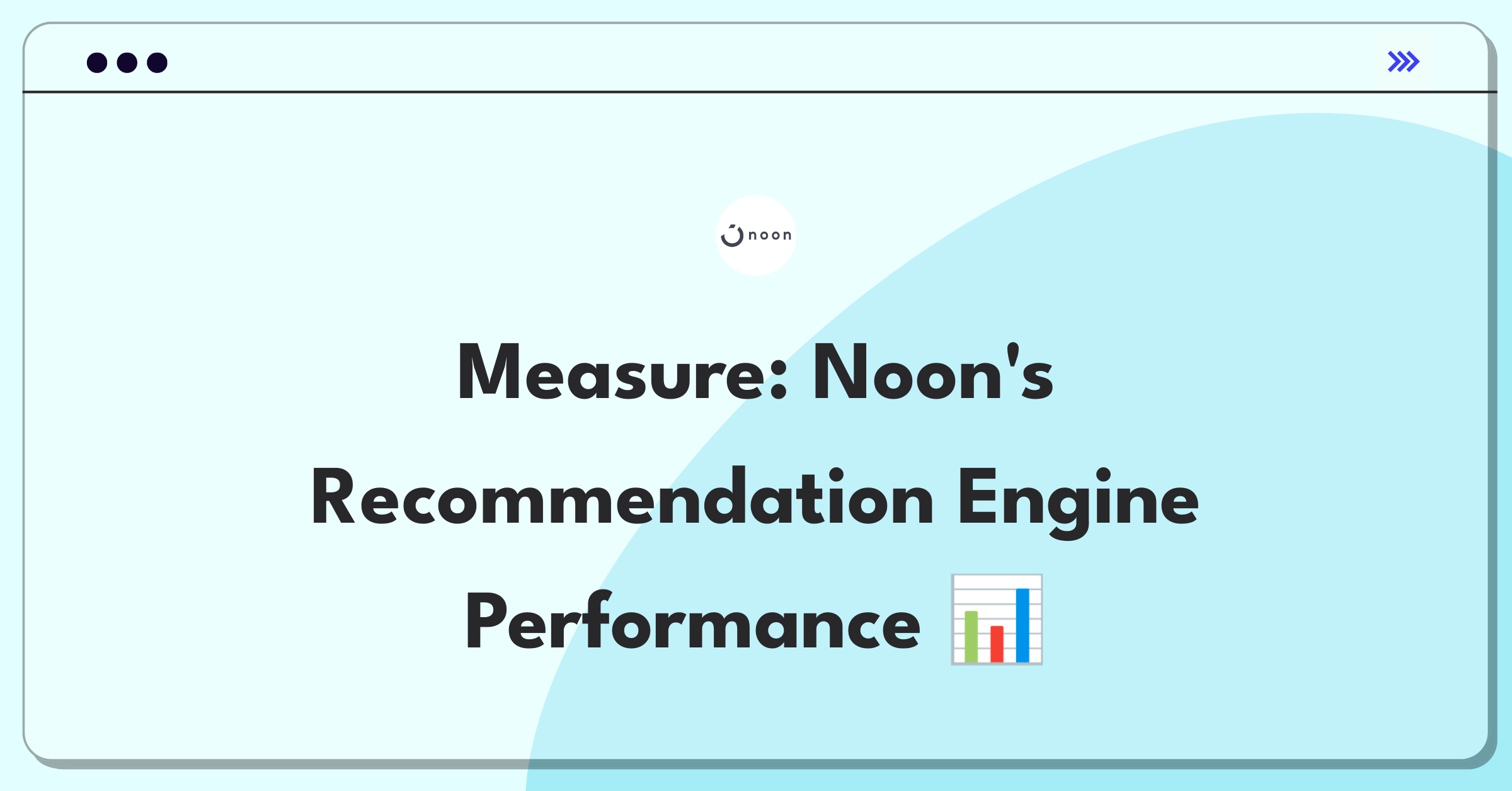 Product Management Analytics Question: Evaluating metrics for Noon's e-commerce recommendation system