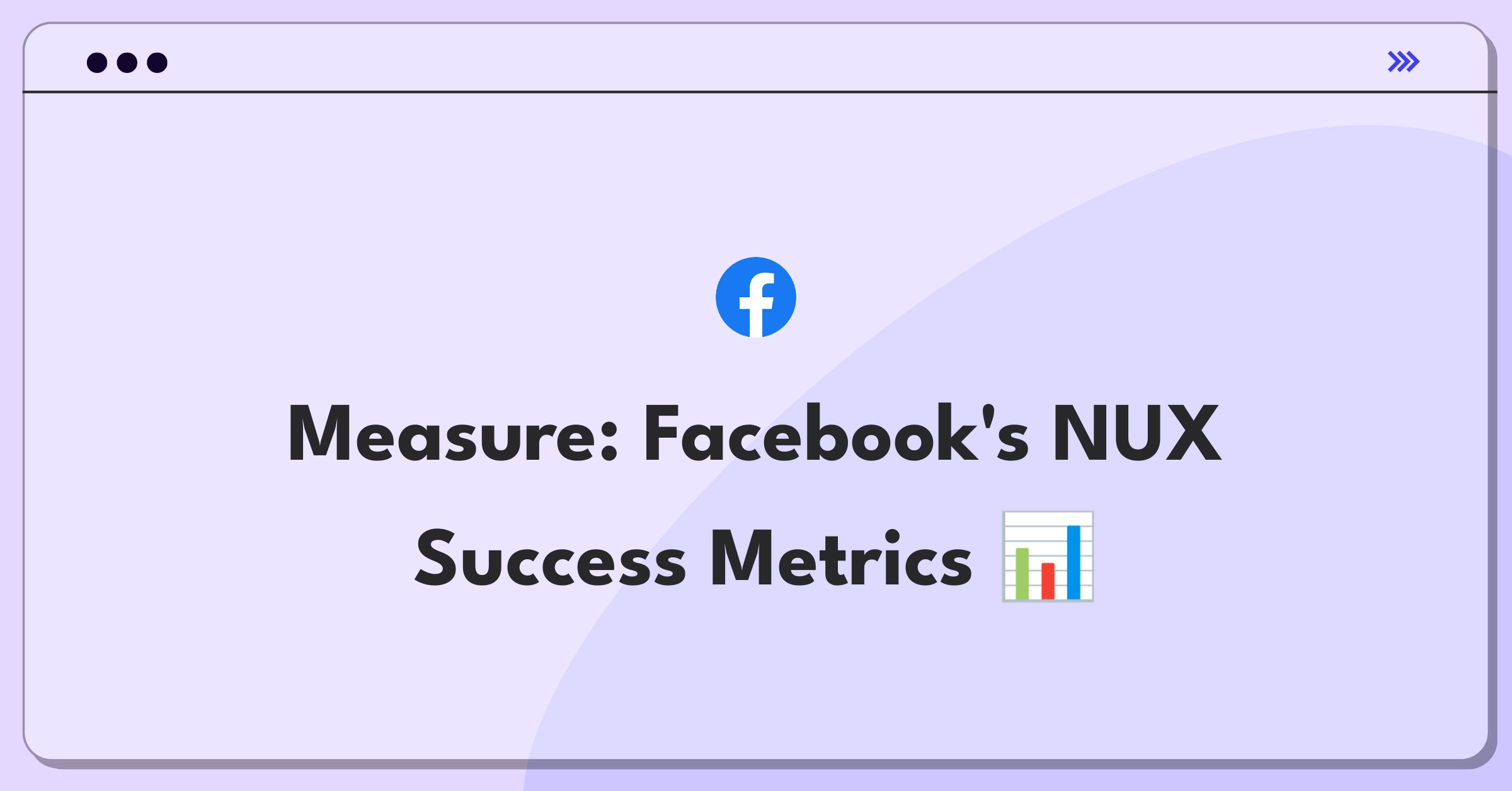 Product Management Metrics Question: Facebook new user experience goals and success indicators