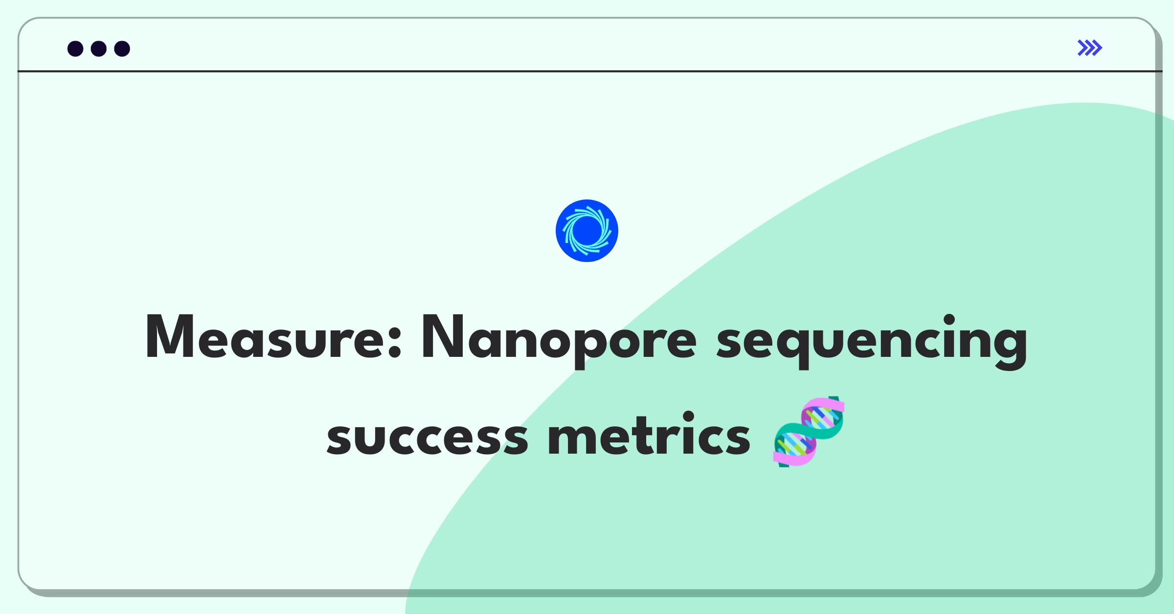 Product Management Metrics Question: Defining success for Oxford Nanopore's real-time DNA sequencing technology