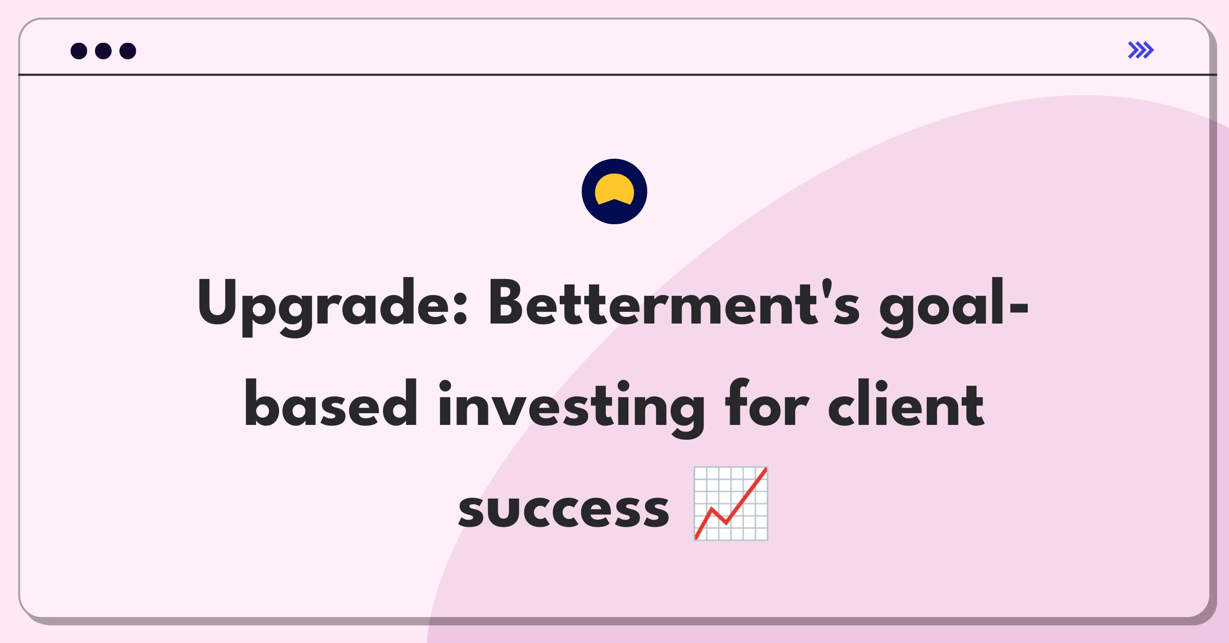 Product Management Improvement Question: Enhancing Betterment's goal-based investing approach for personalized client needs