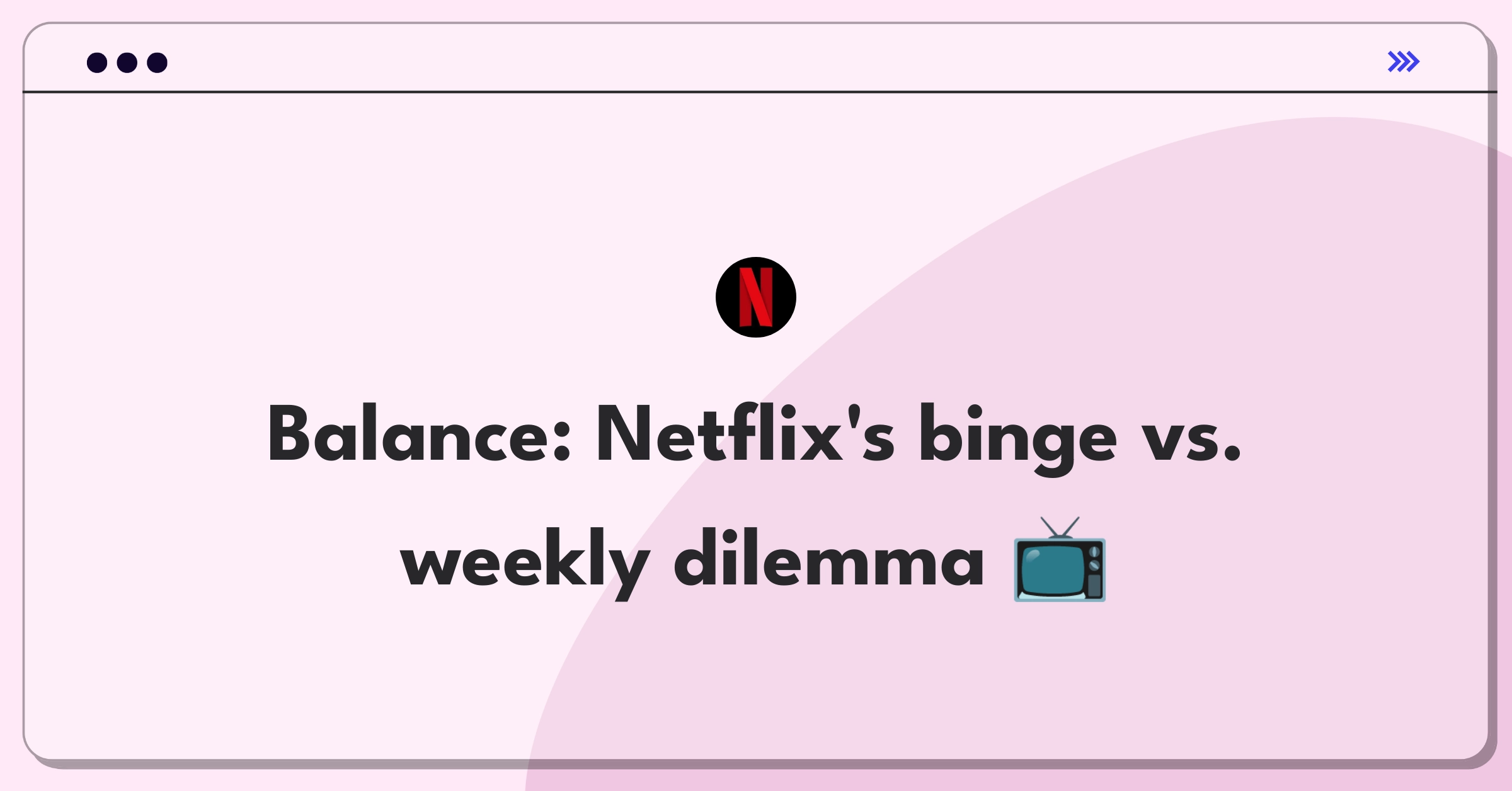 Product Management Trade-Off Question: Netflix content release strategy balancing user engagement and viewing habits