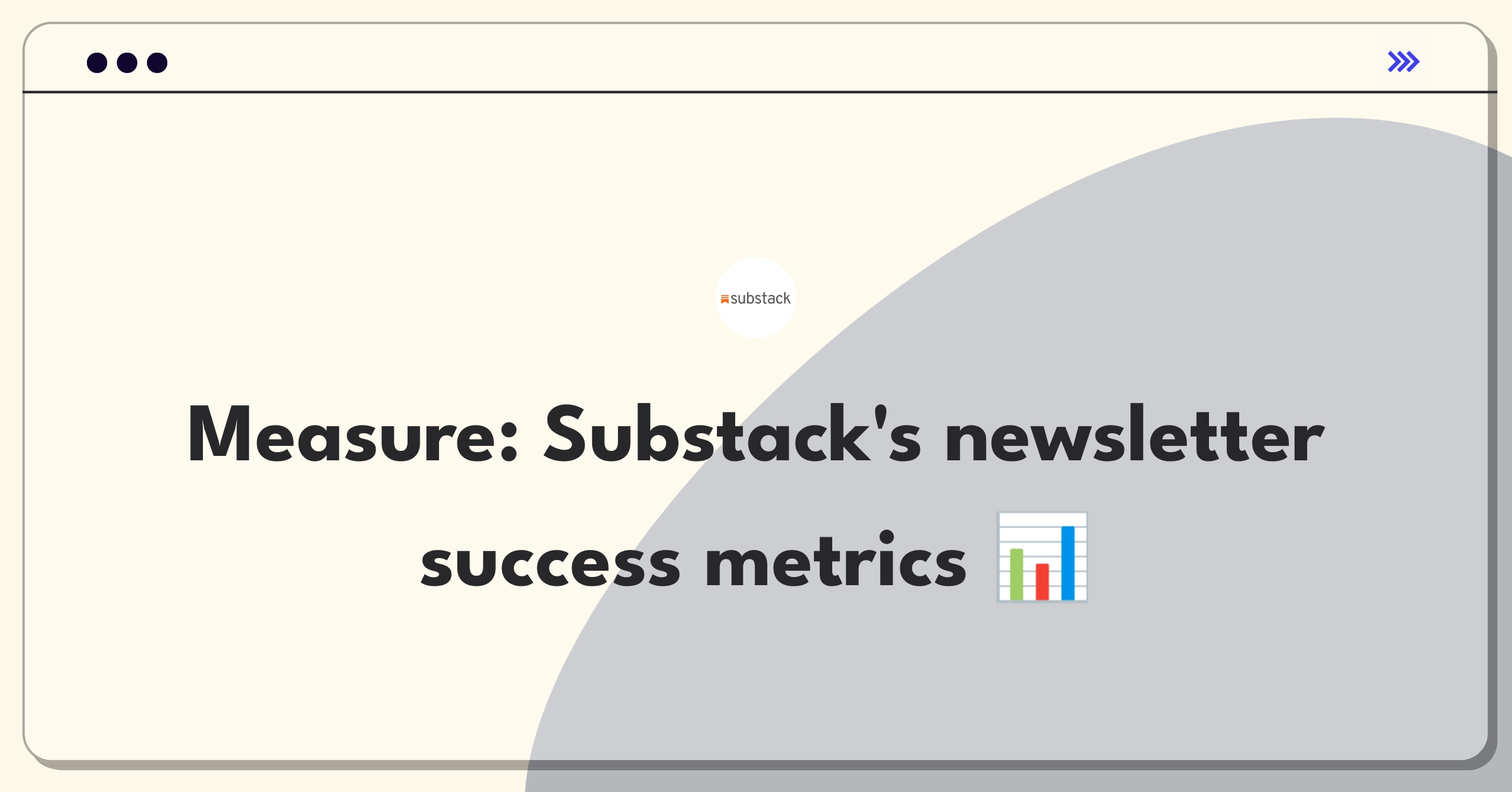 Product Management Analytics Question: Measuring success metrics for Substack's newsletter publishing platform