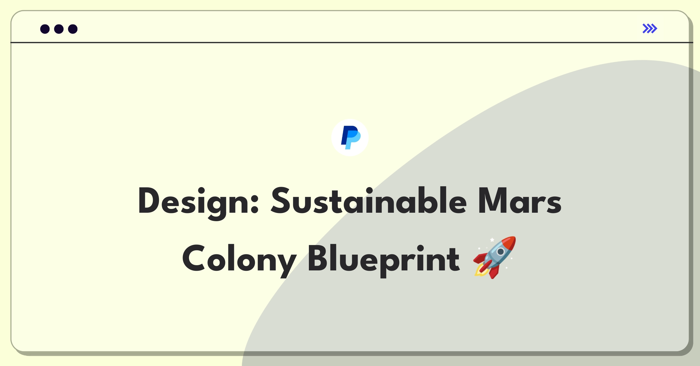 Product Management Technical Design Question: Mars colony sustainable infrastructure schematic