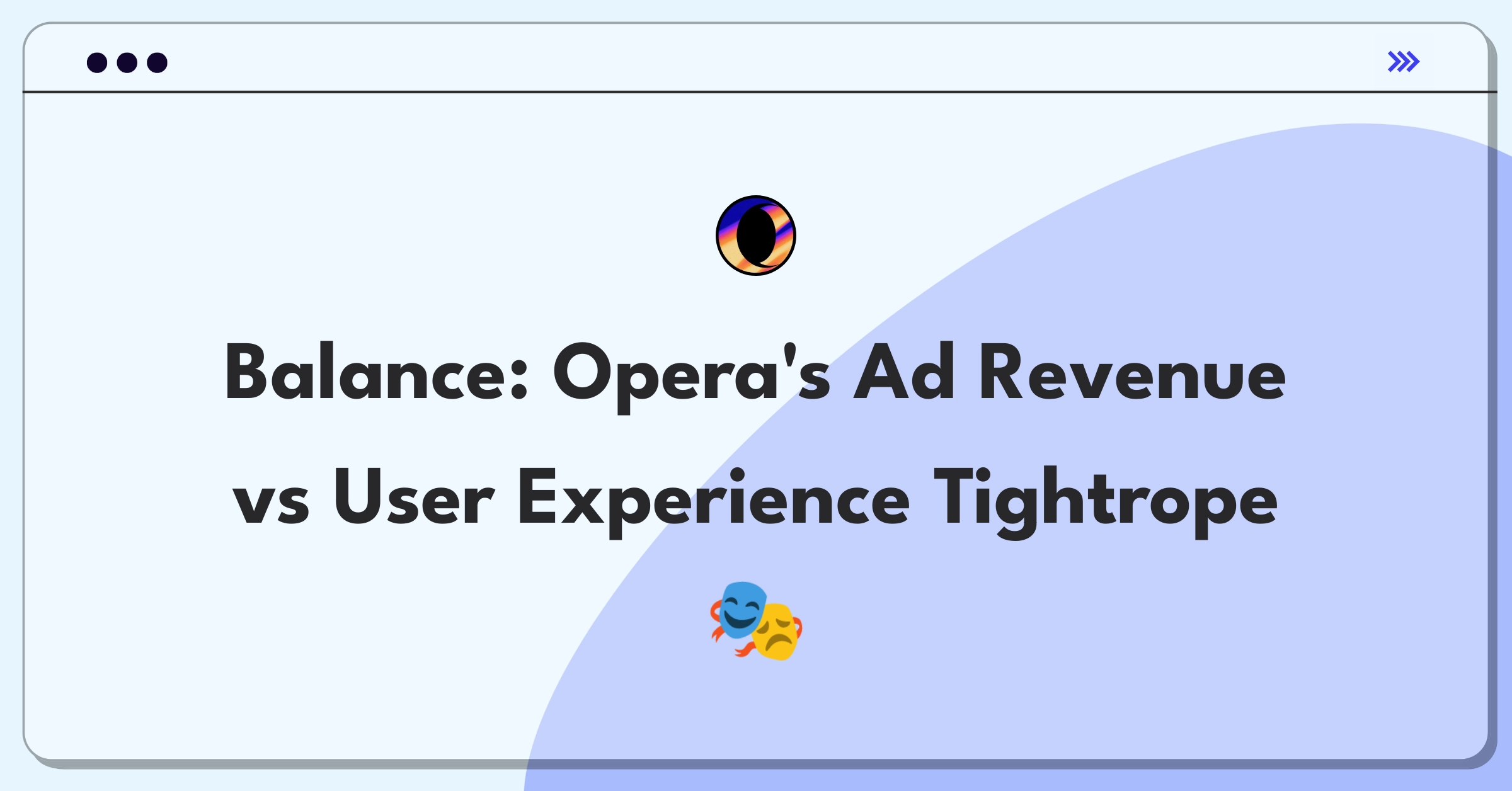 Product Management Trade-off Question: Opera mobile browser balancing ad revenue with user experience