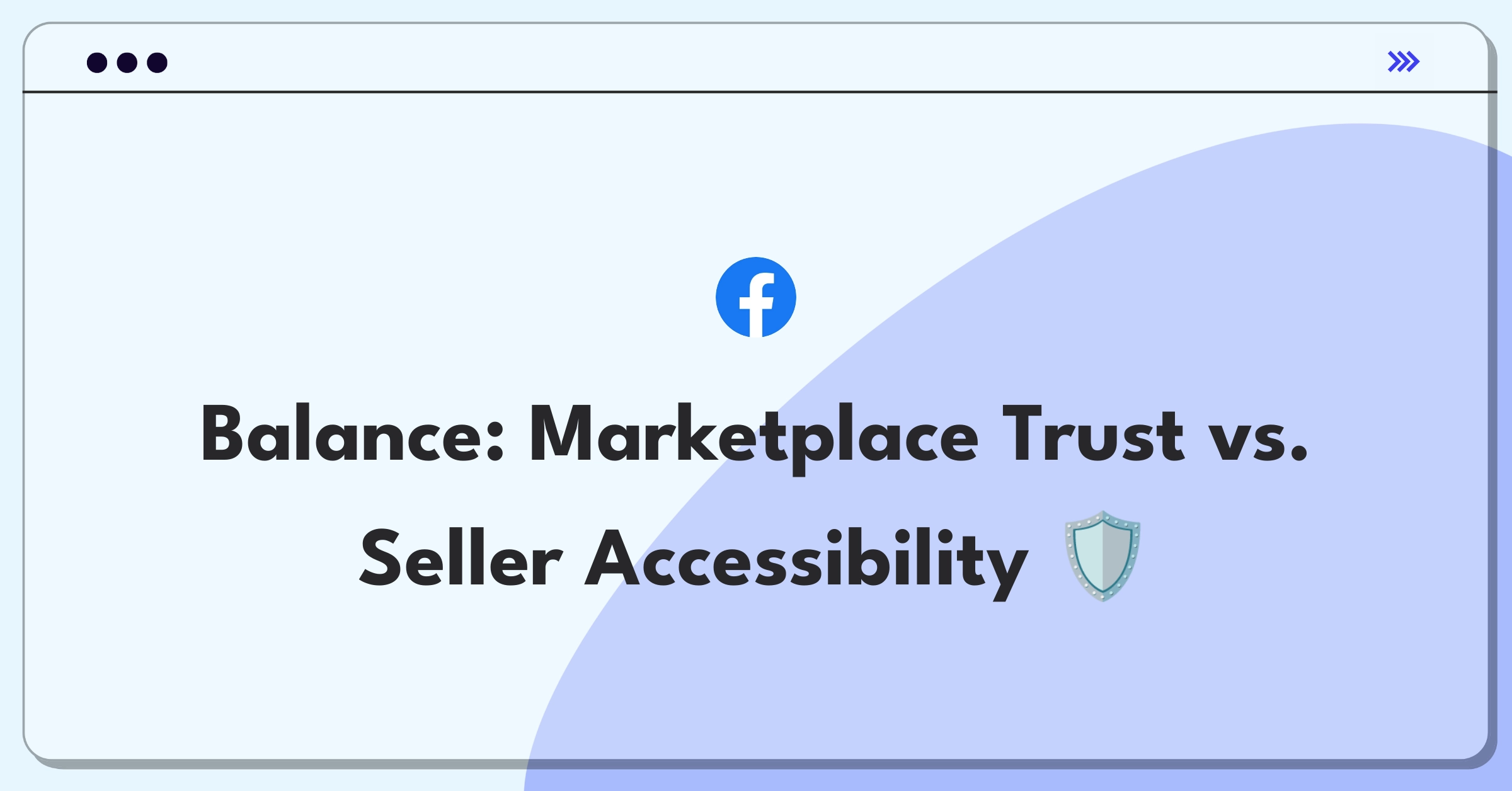 Product Management Trade-off Question: Facebook Marketplace seller ID verification balancing trust and growth