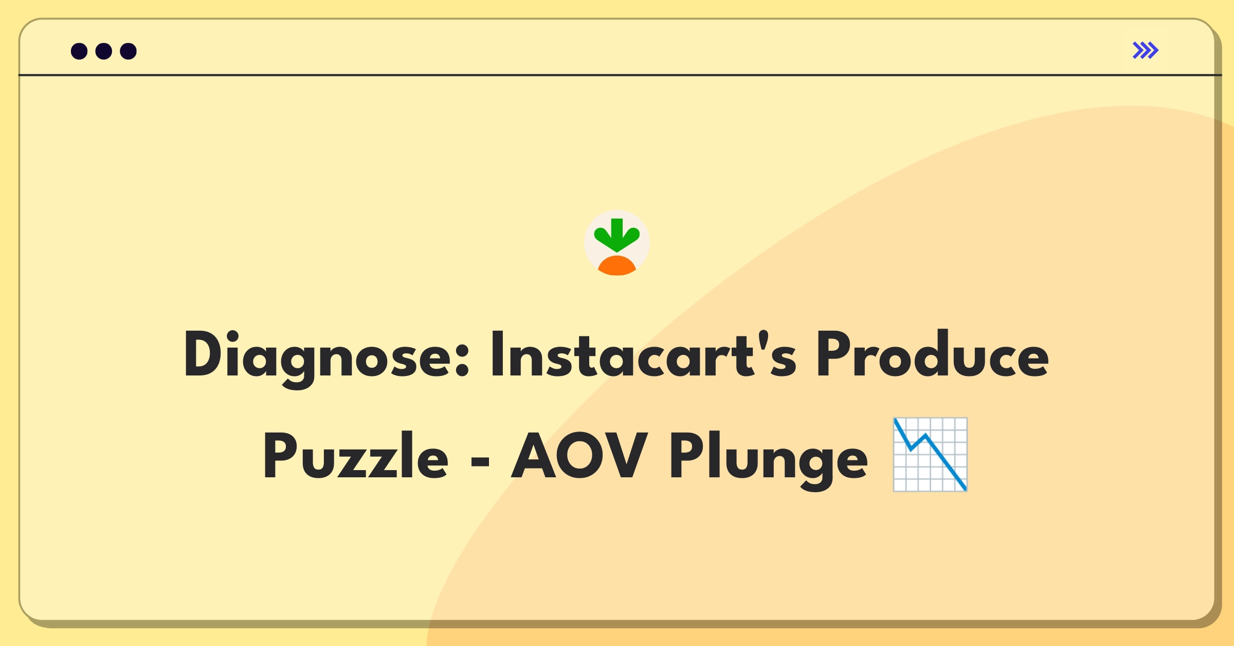 Product Management Root Cause Analysis Question: Investigating Instacart's declining produce average order value