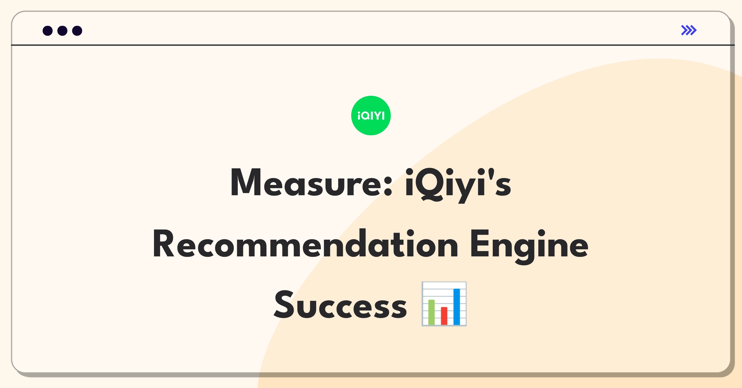 Product Management Metrics Question: Defining success for iQiyi's personalized content recommendation system