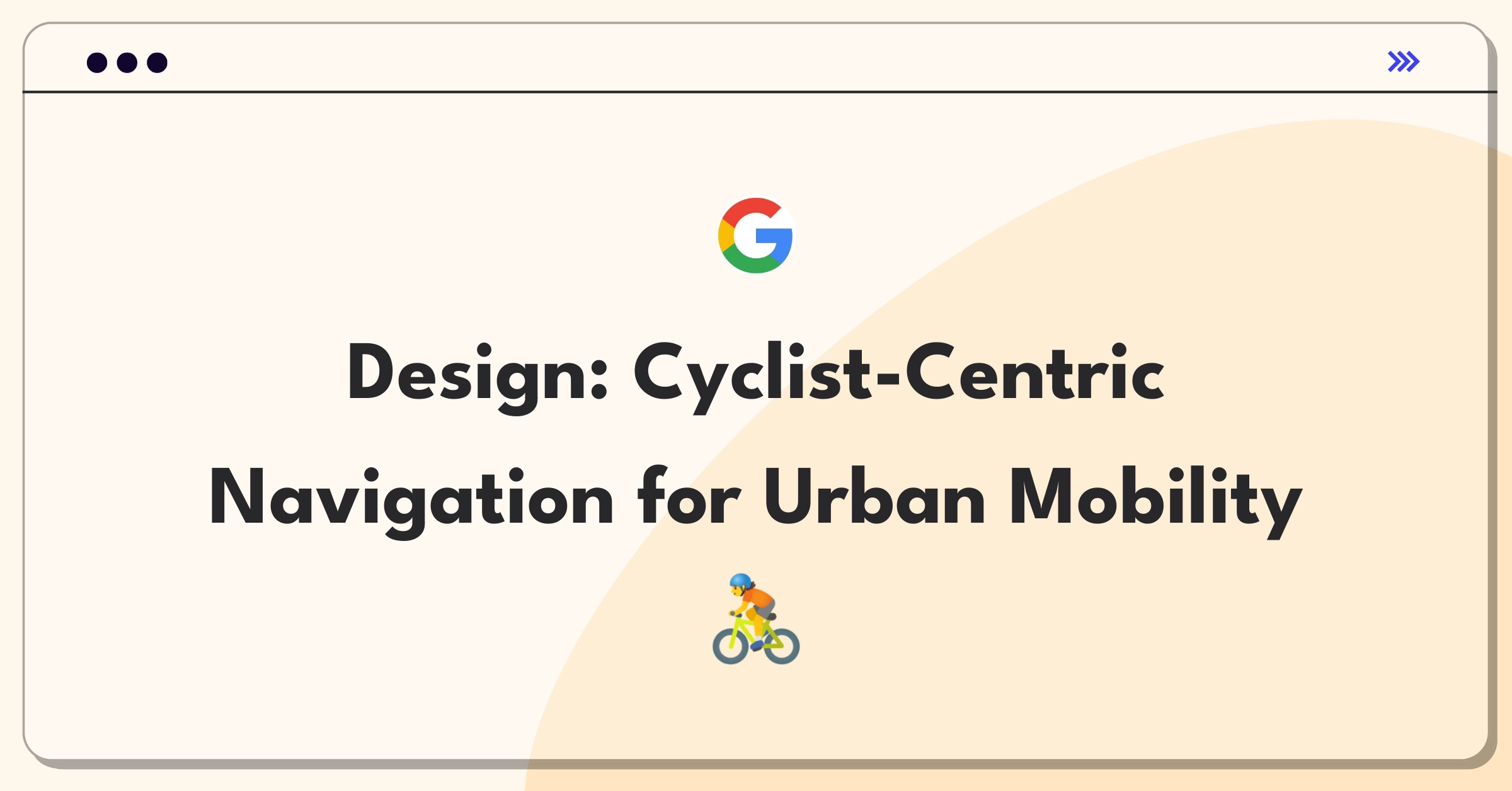 Product Management Design Question: Improving navigation systems for urban cyclists