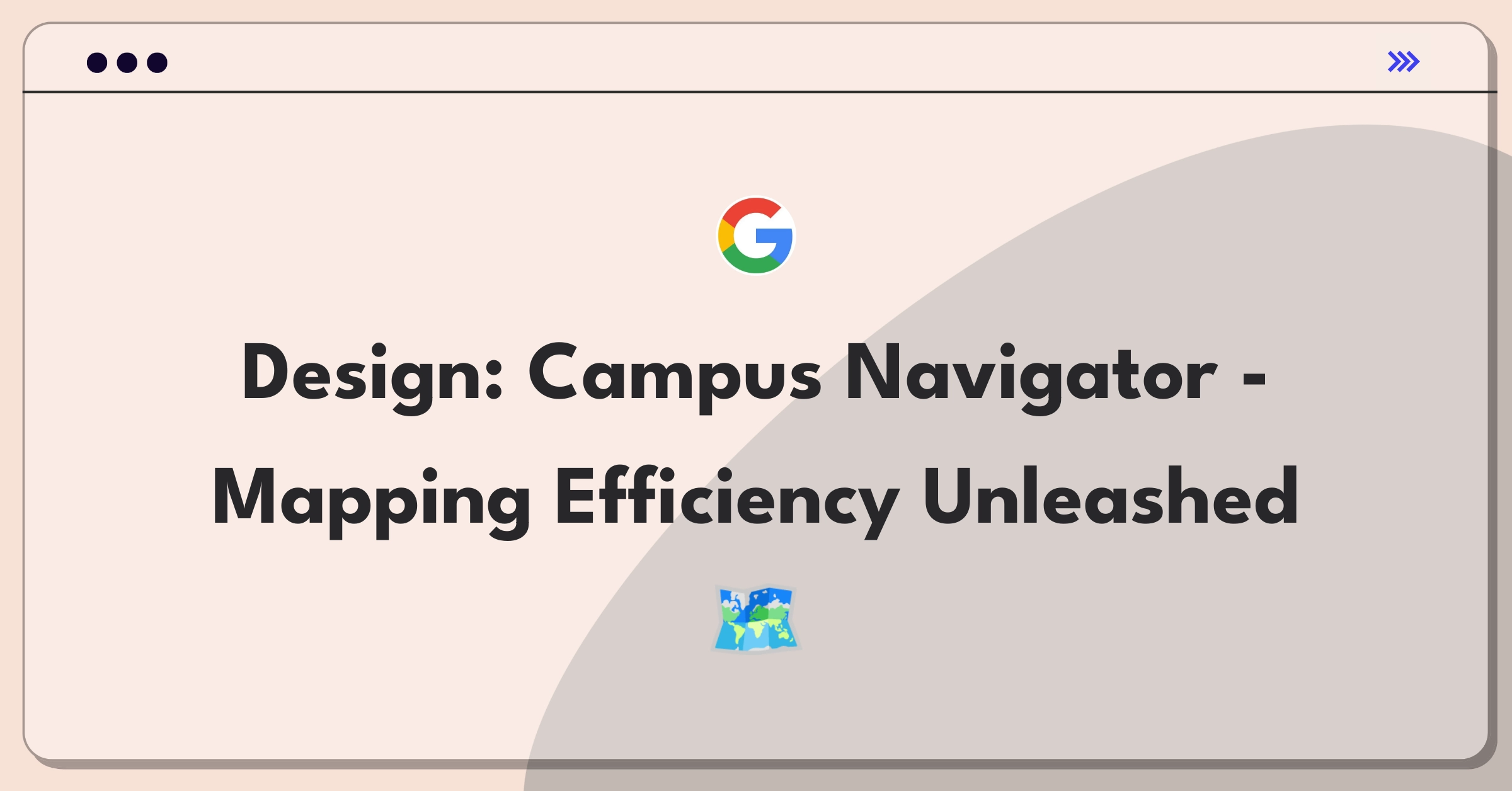 Product Management Design Question: School mapping app concept with navigation features