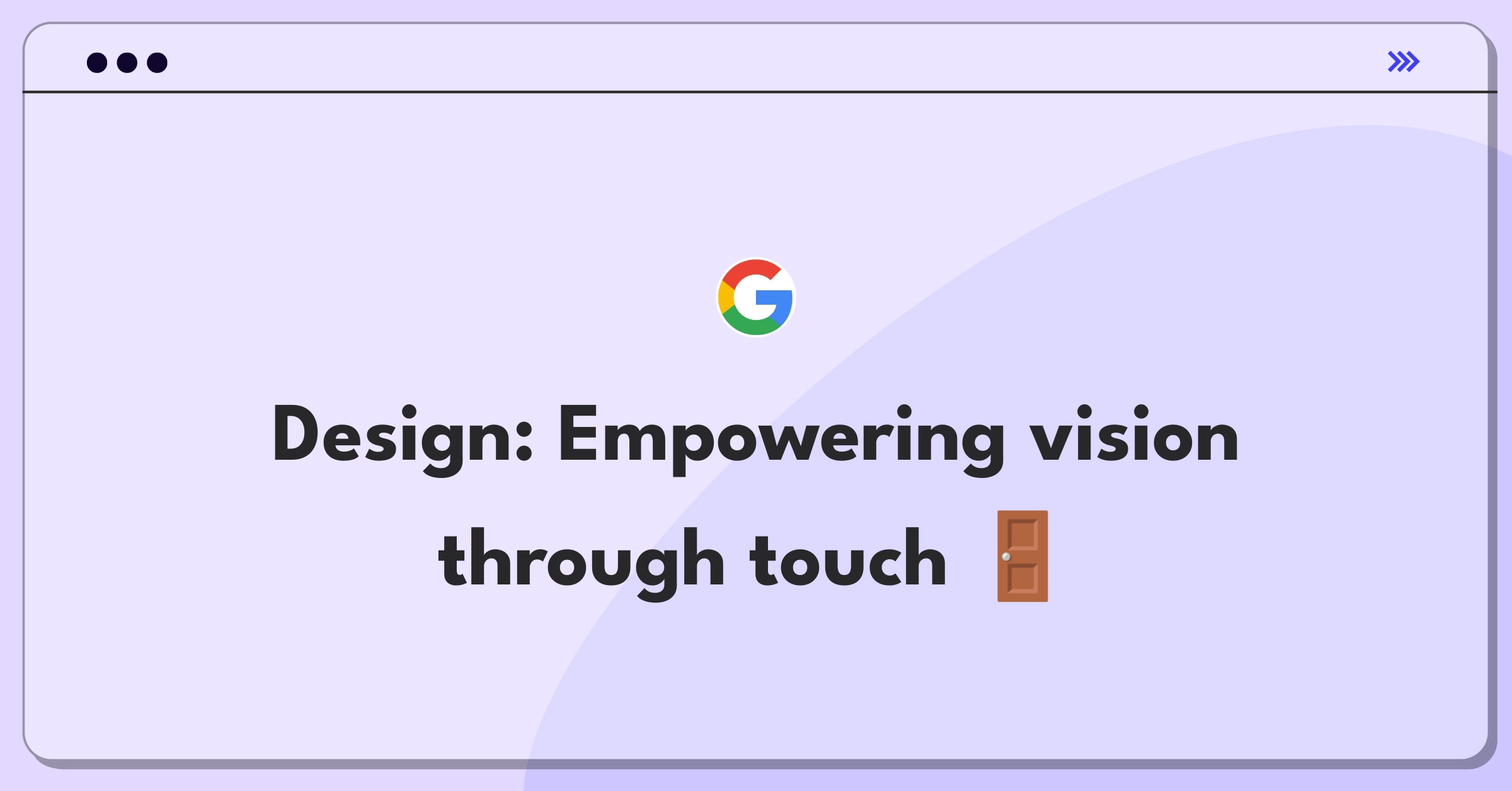 Product Management Design Question: Sketch of a door with tactile features for visually impaired users