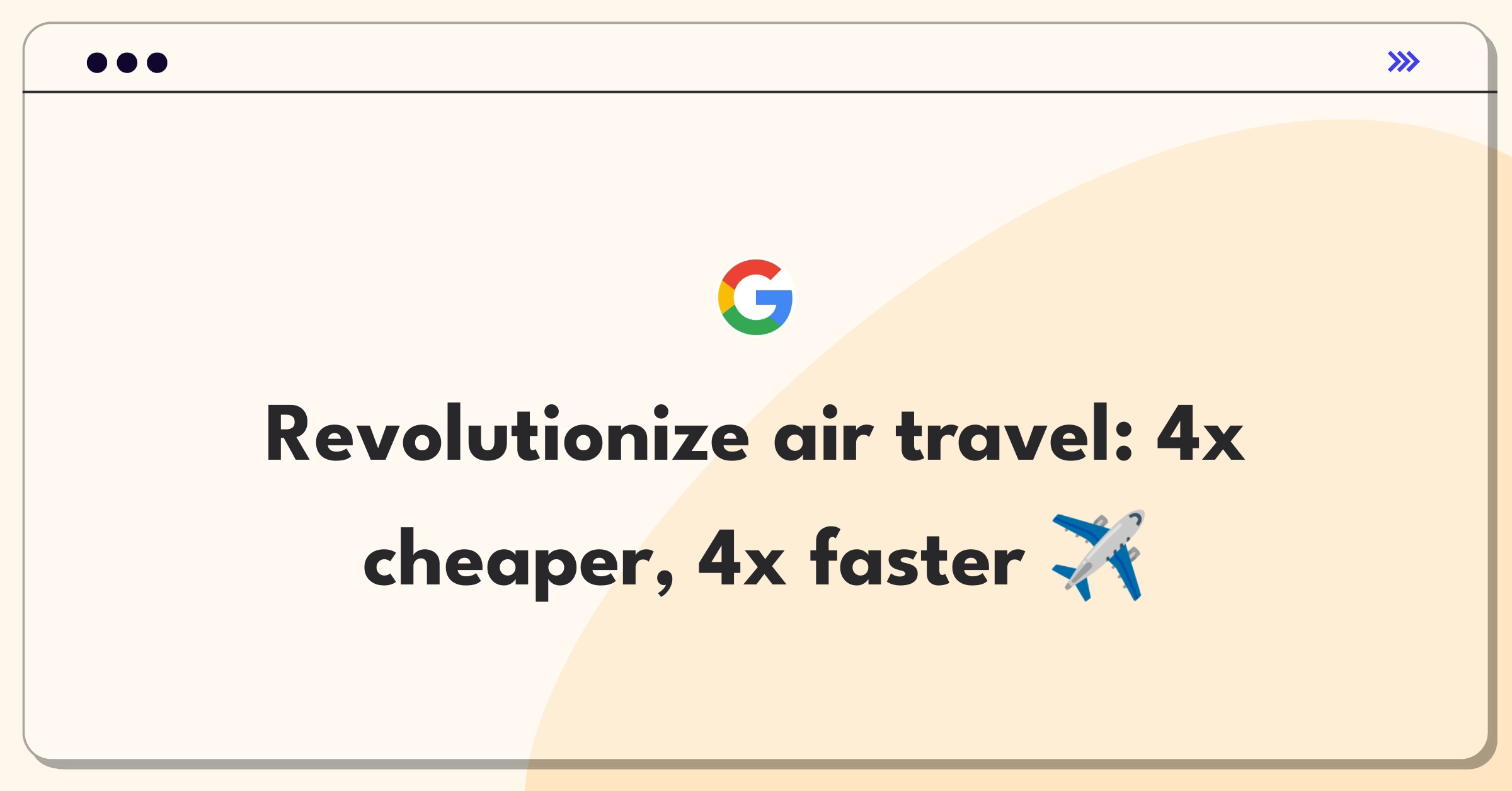 Product Management Strategy Question: Google's innovative air travel technology disrupting the market