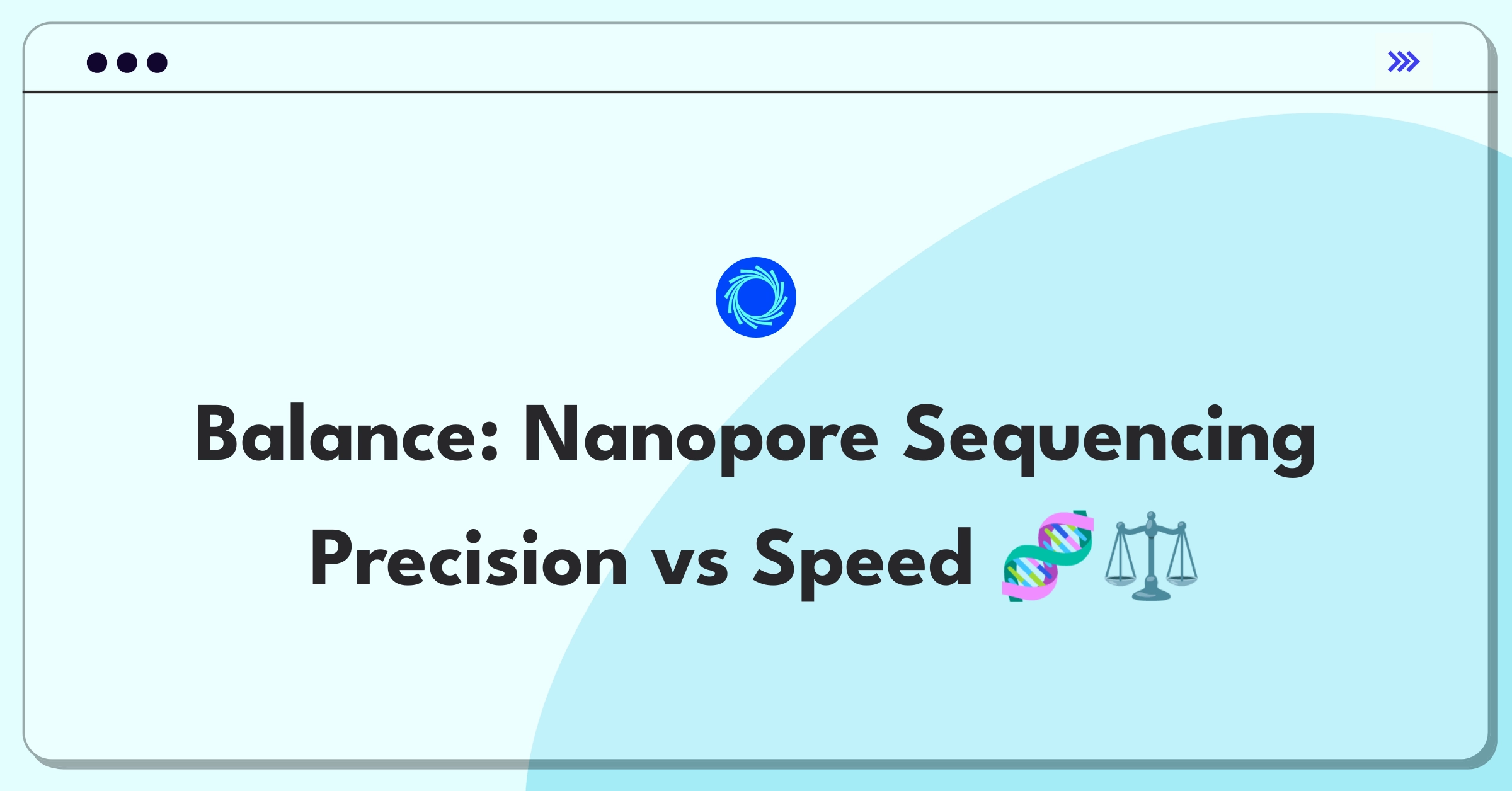 Product Management Trade-off Question: Oxford Nanopore sequencing accuracy versus turnaround time balance