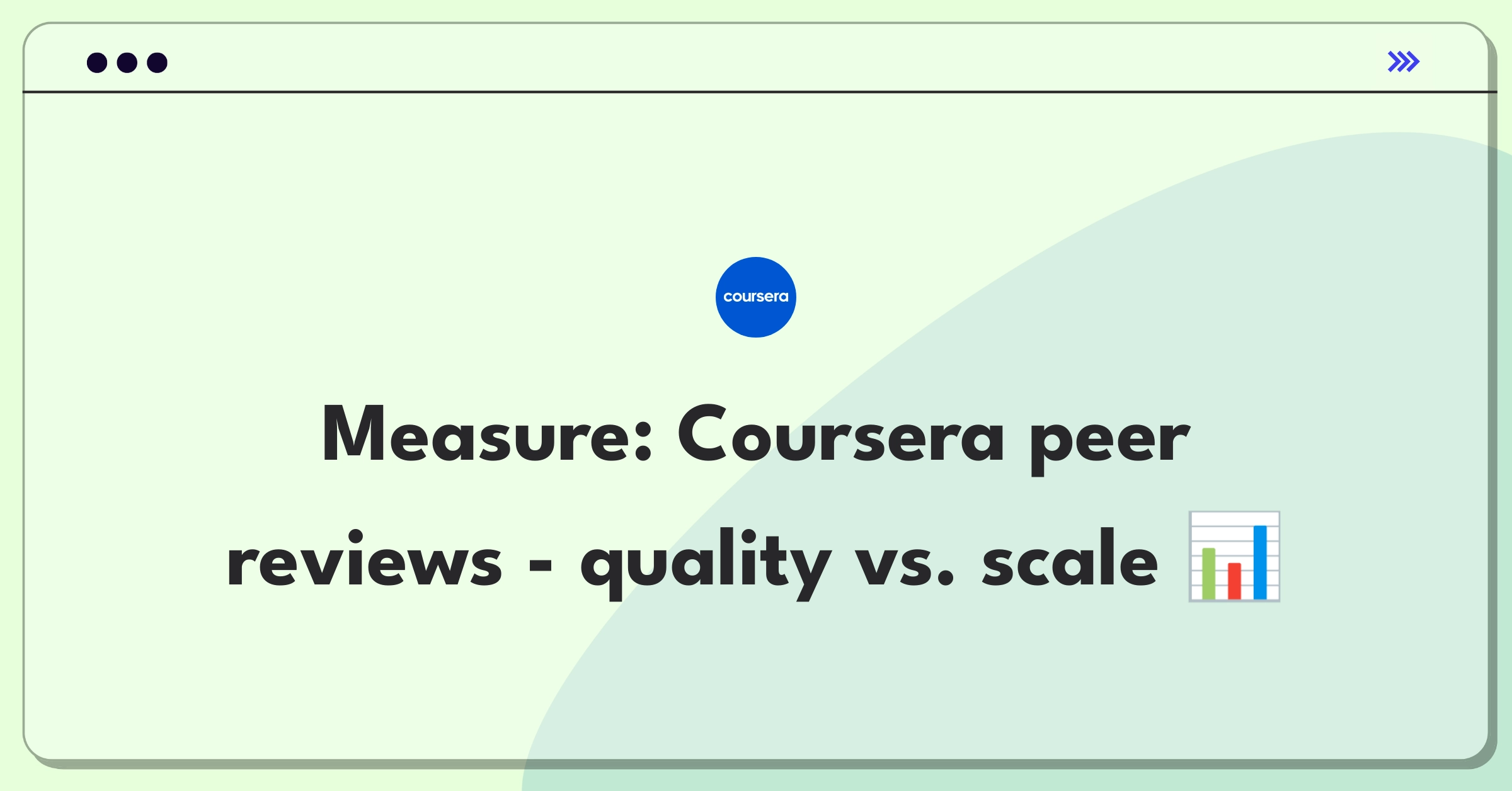 Product Management Analytics Question: Evaluating success metrics for Coursera's peer review system