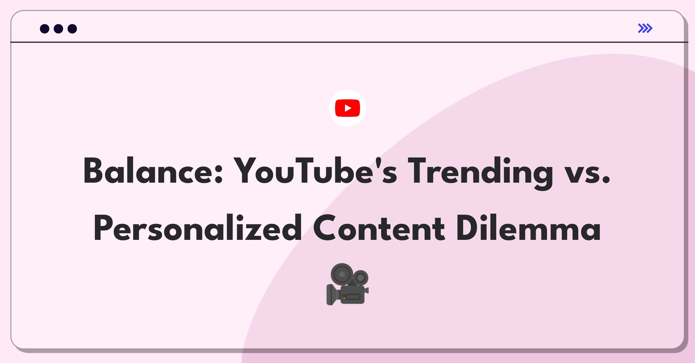 Product Management Trade-Off Question: YouTube content recommendation strategy balancing trending and personalized content