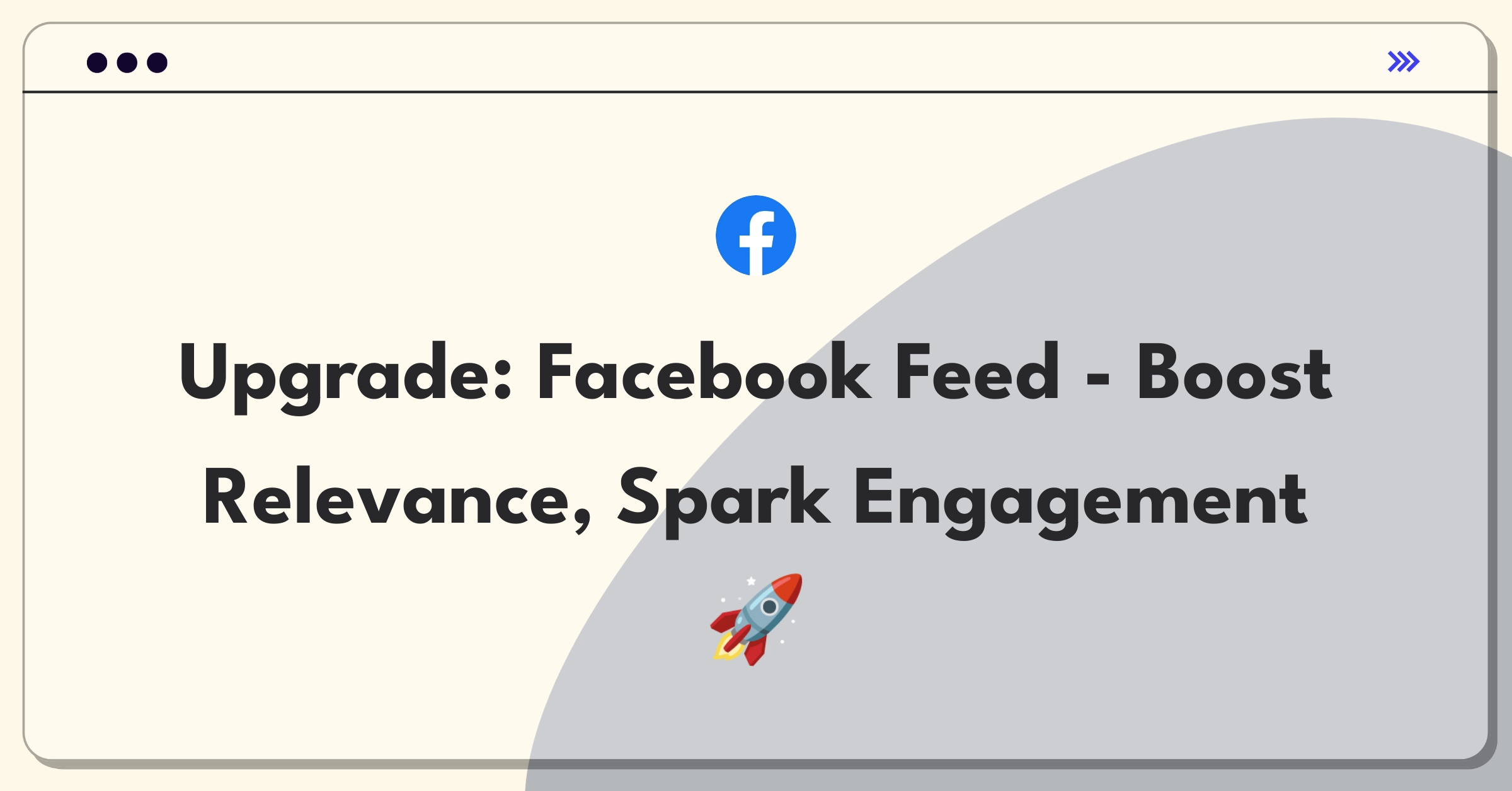 Product Management Improvement Question: Facebook News Feed enhancement strategies for user engagement and content relevance