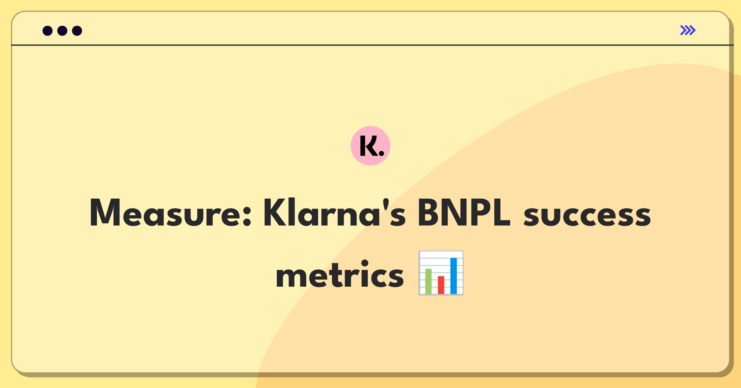 Product Management Metrics Question: Defining success for Klarna's interest-free payment plans using key performance indicators