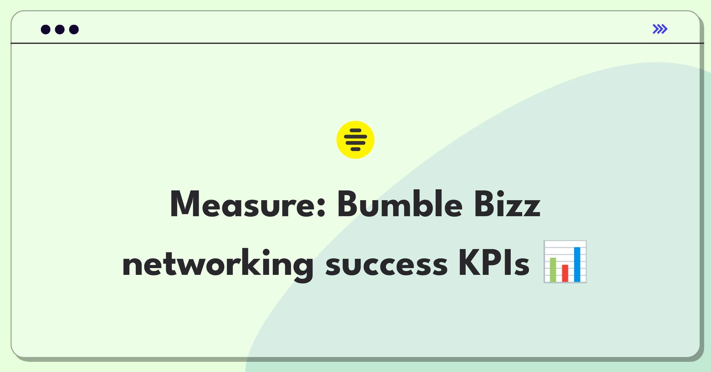 Product Management Analytics Question: Defining success metrics for Bumble's professional networking feature