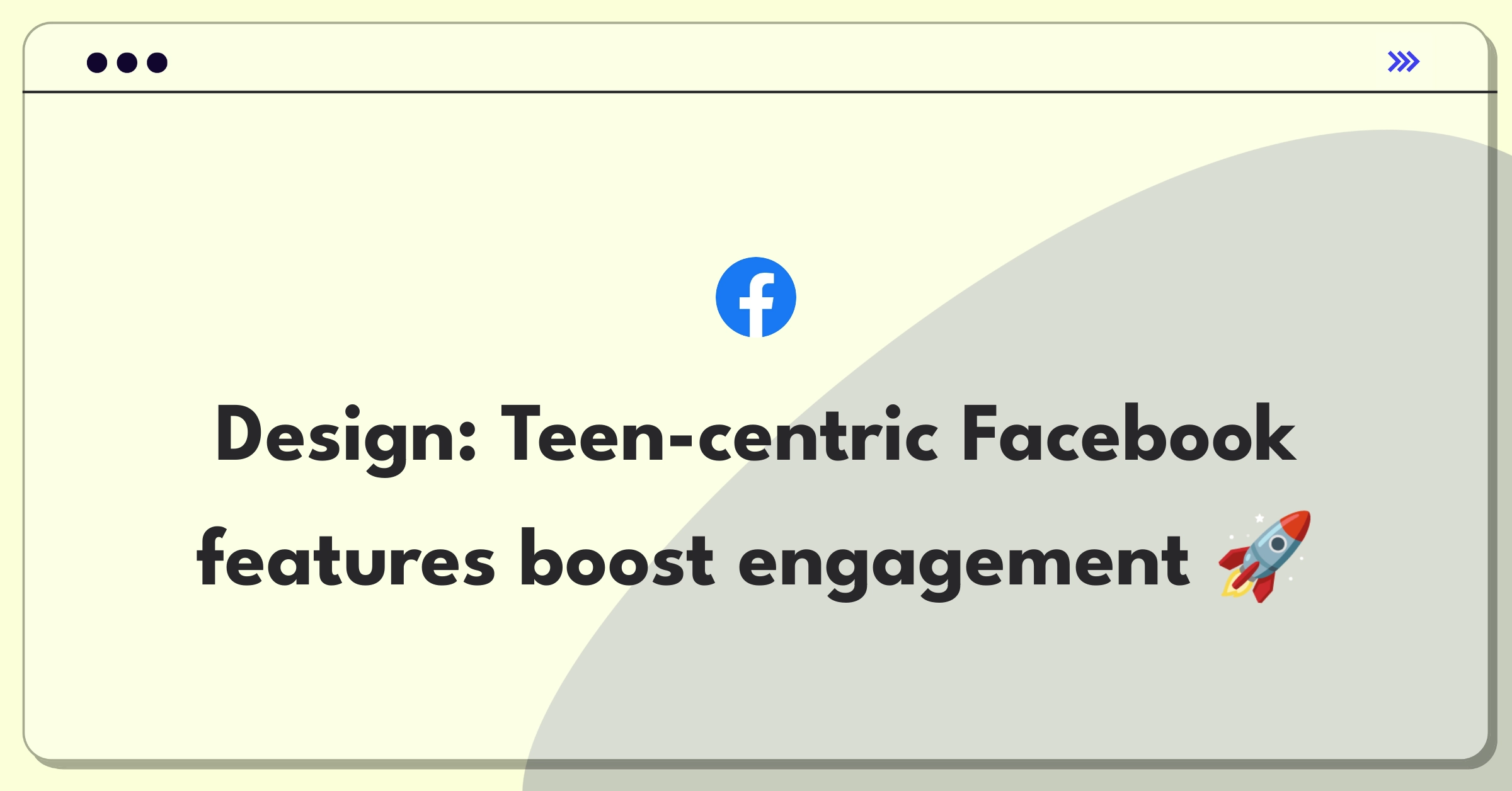 Product Management Design Question: Conceptual image of teenagers interacting with Facebook interface