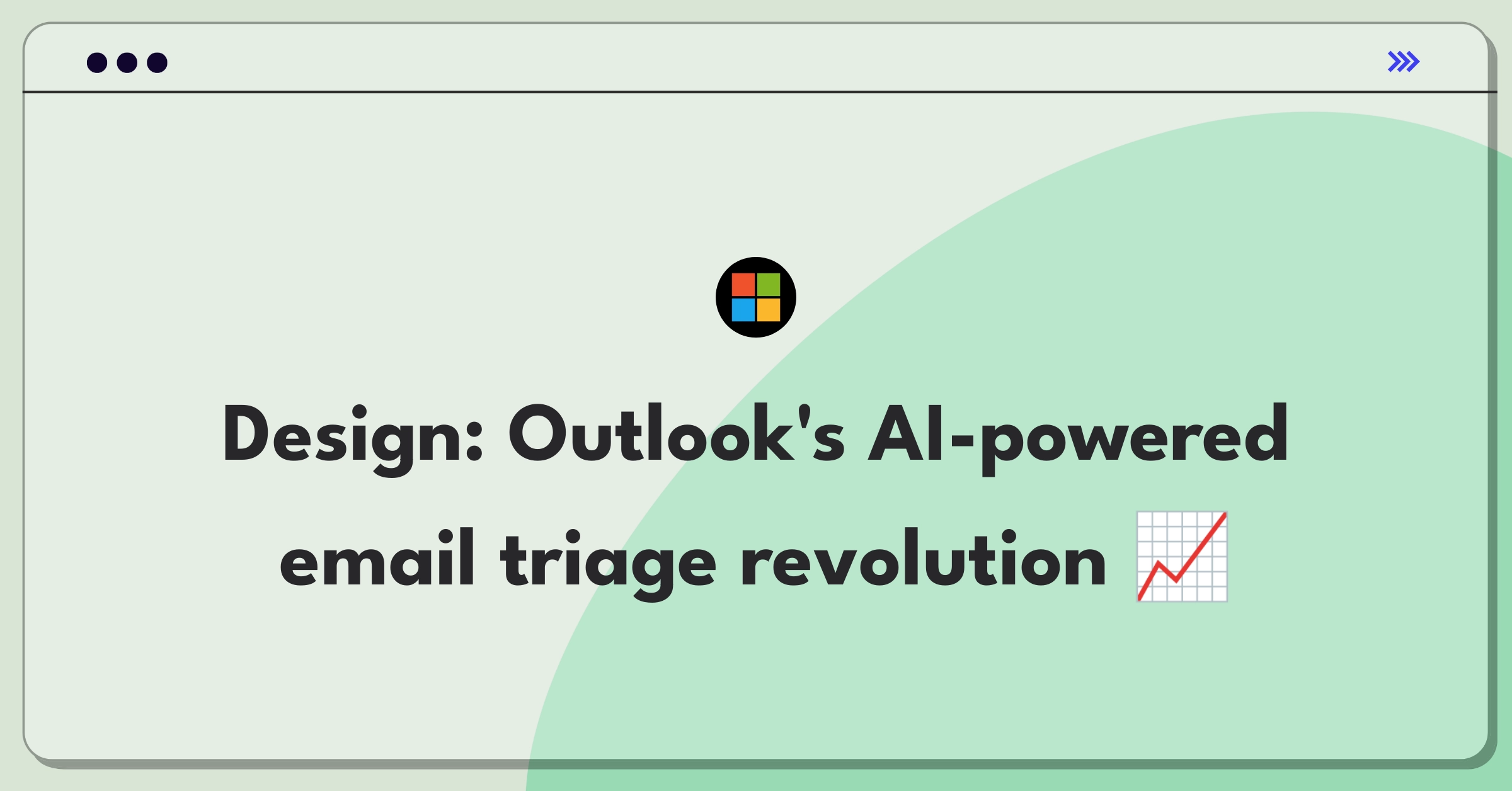 Product Management Design Question: Microsoft Outlook redesign focusing on AI-powered email management and productivity enhancement