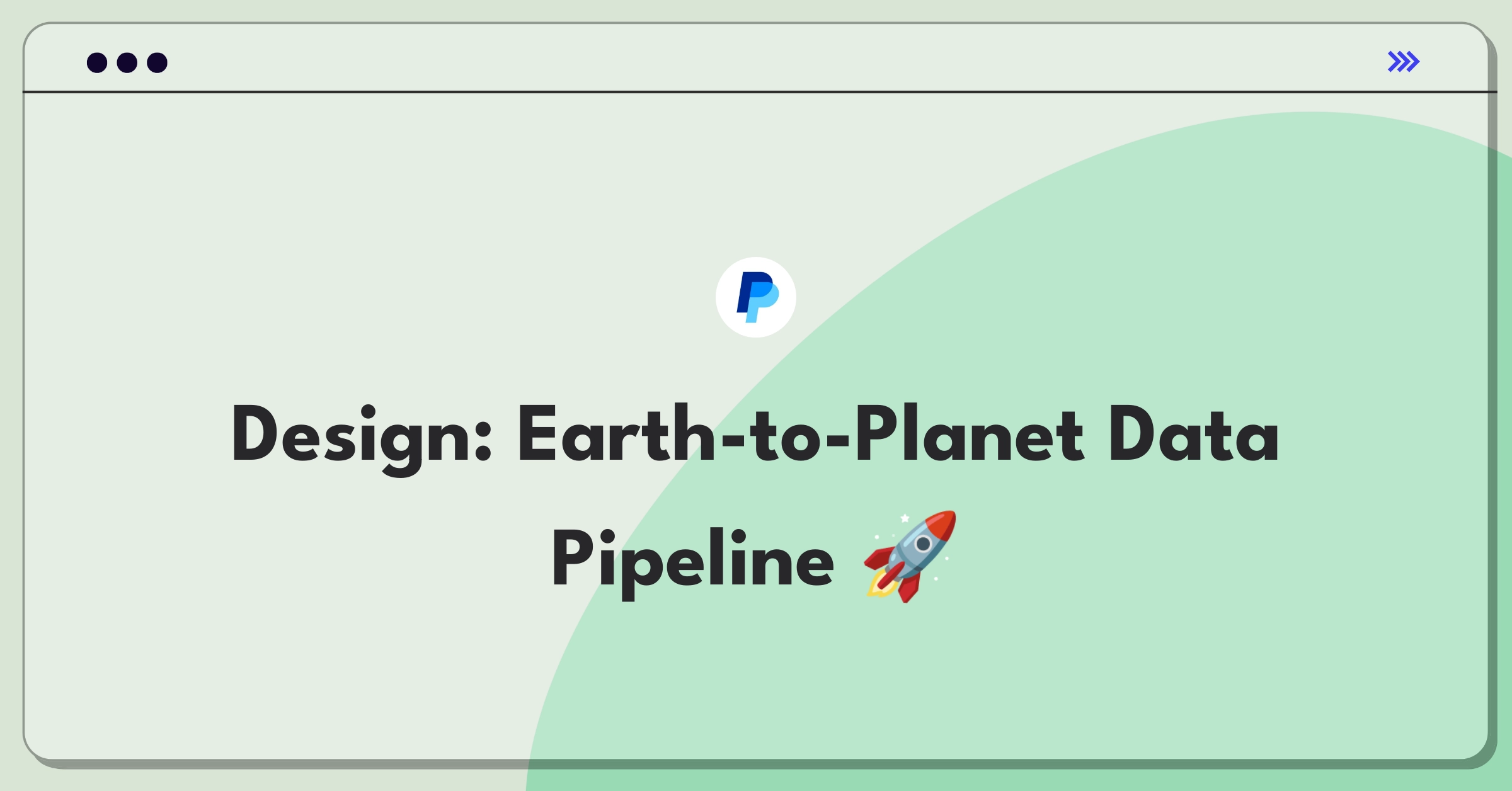 Product Management Design Question: Interplanetary data transfer system schematic