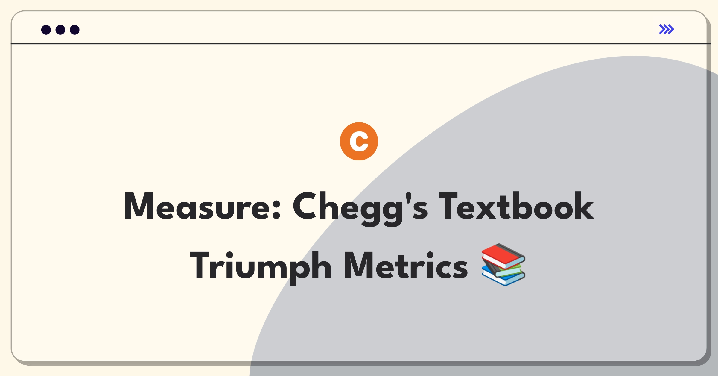 Product Management Metrics Question: Measuring success of Chegg's textbook rental service with key performance indicators