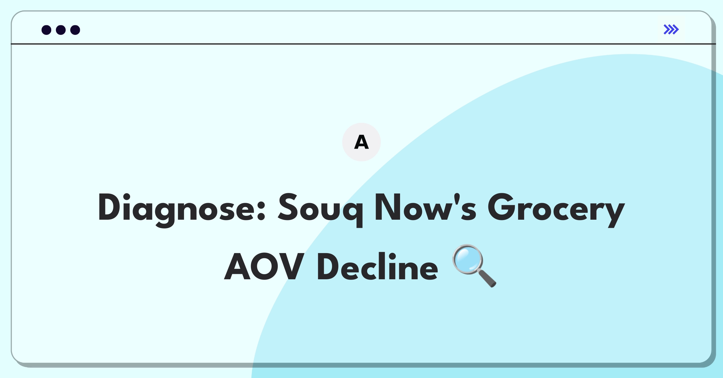 Product Management Root Cause Analysis Question: Investigating grocery average order value decline for an e-commerce platform