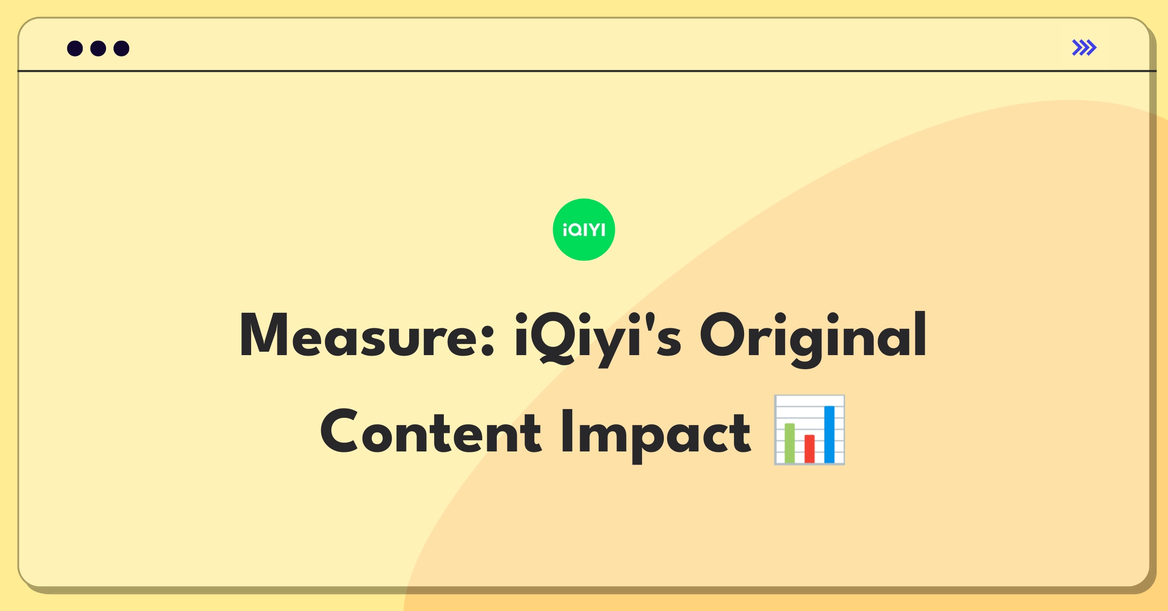 Product Management Metrics Question: Defining success for iQiyi's original content production