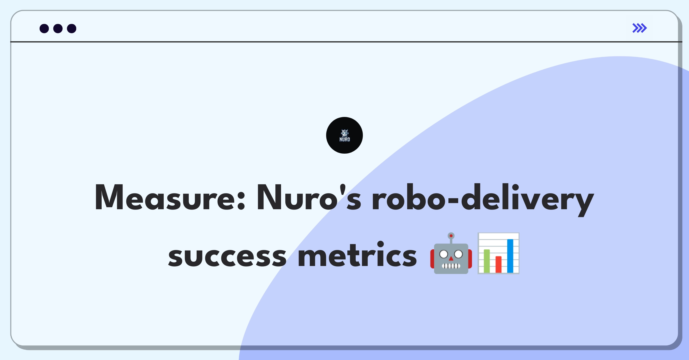 Product Management Success Metrics Question: Evaluating autonomous delivery robots' performance and impact