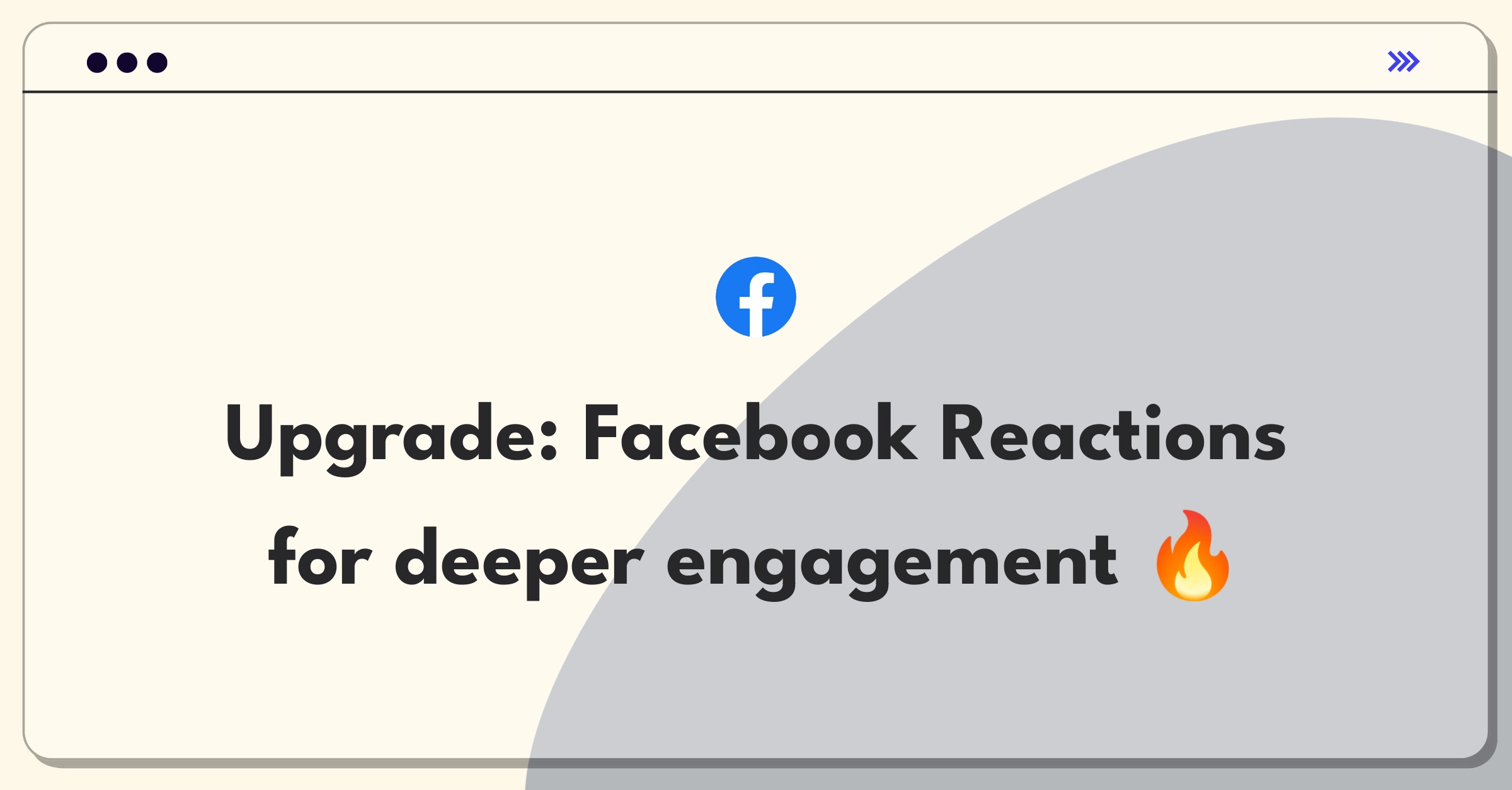 Product Management Improvement Question: Facebook Reactions enhancement strategies for increased user engagement