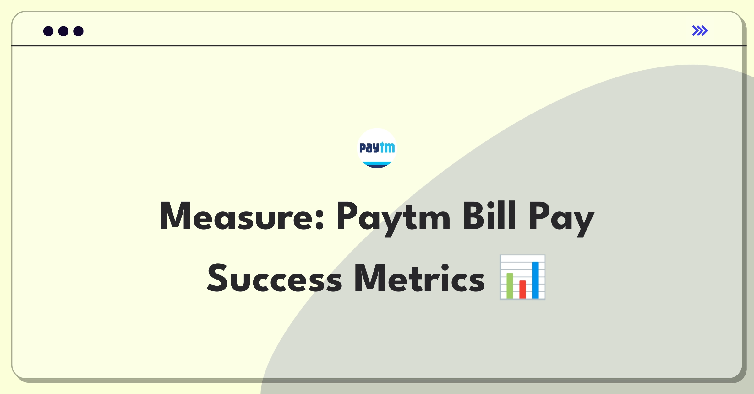 Product Management Analytics Question: Defining success metrics for Paytm's bill payment service