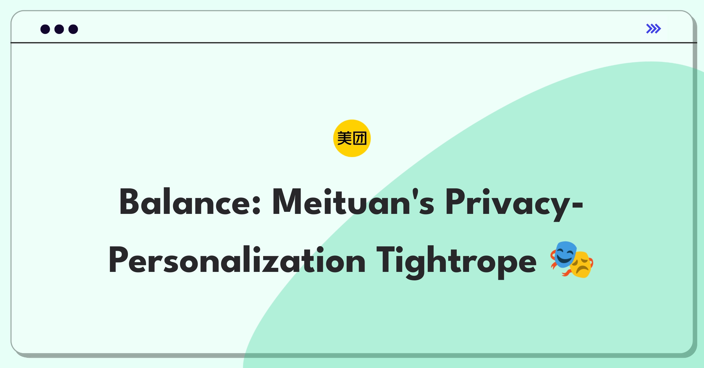 Product Management Trade-off Question: Balancing user privacy and personalized recommendations for Meituan's services