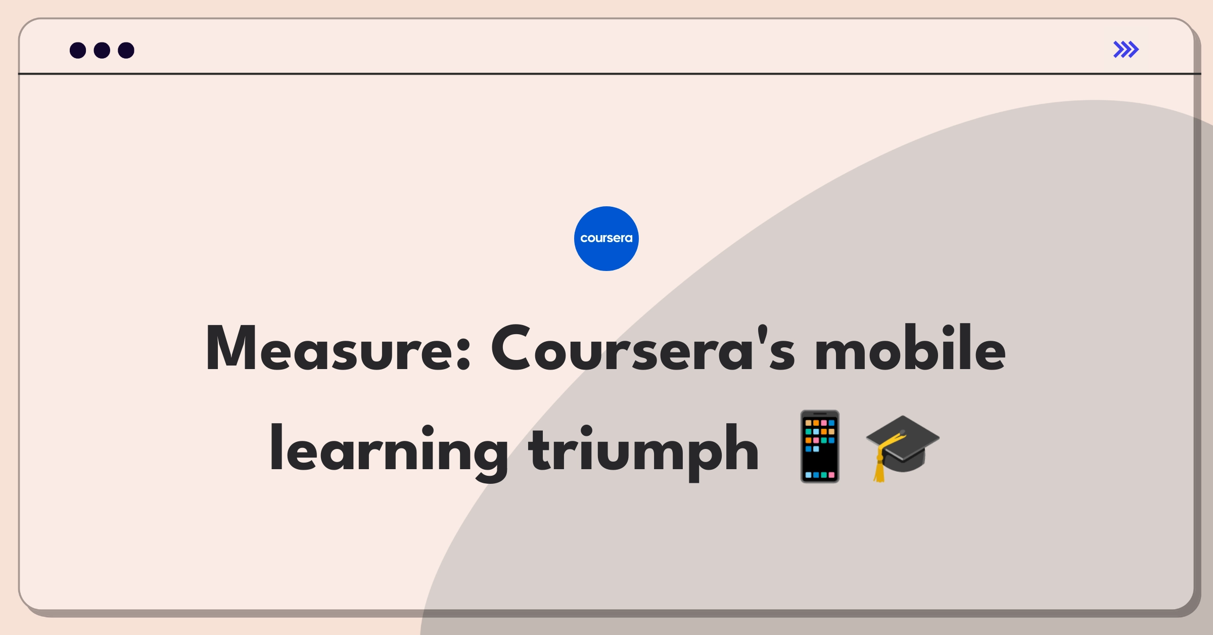 Product Management Metrics Question: Defining success for Coursera's mobile learning platform